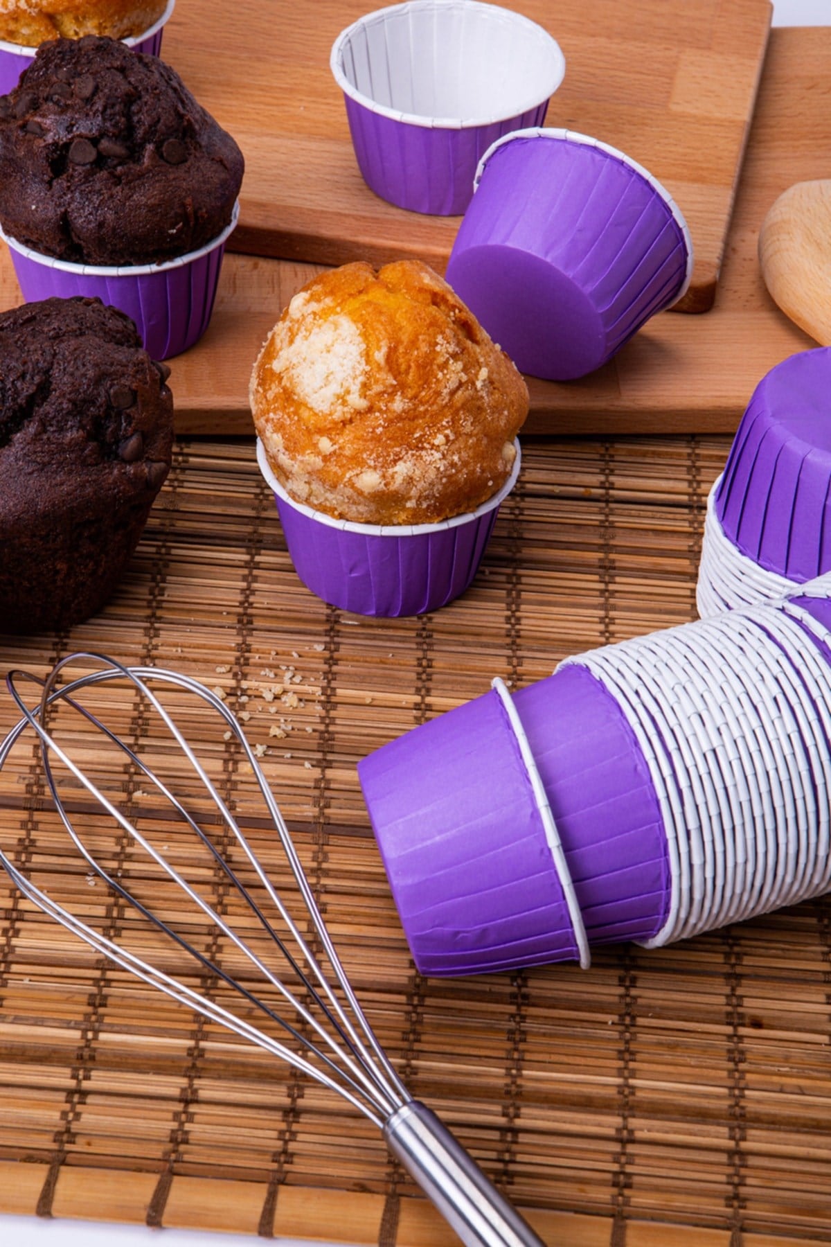 Mor 50li Kek Kalıbı Fırında Dağılmayan 7x3.5 Cm Kek Kabı Muffin Kalıbı Cupcake Stand Kapsülü