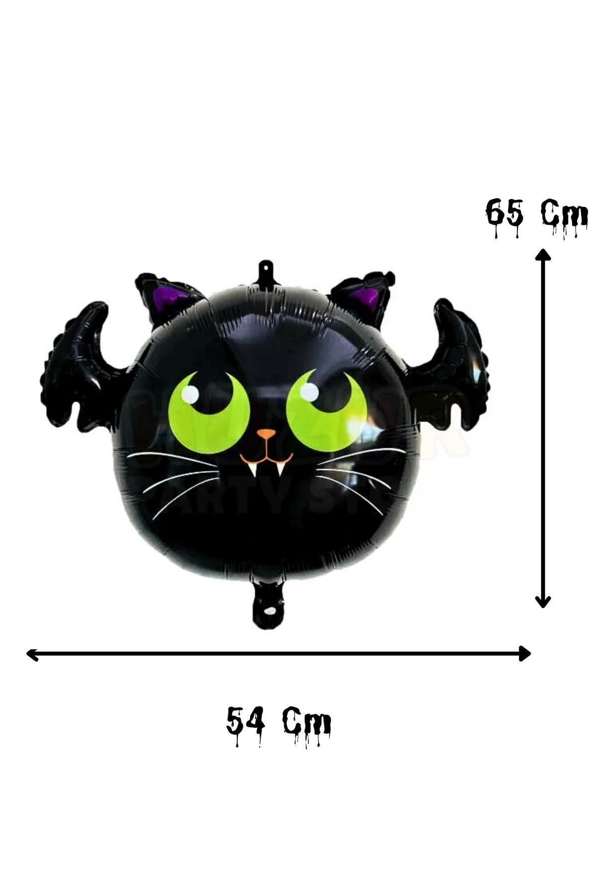 Siyah Yarasa Folyo Balon 54x65 Cm Halloween Partisi Cadılar Bayramı Dekoratif Balon