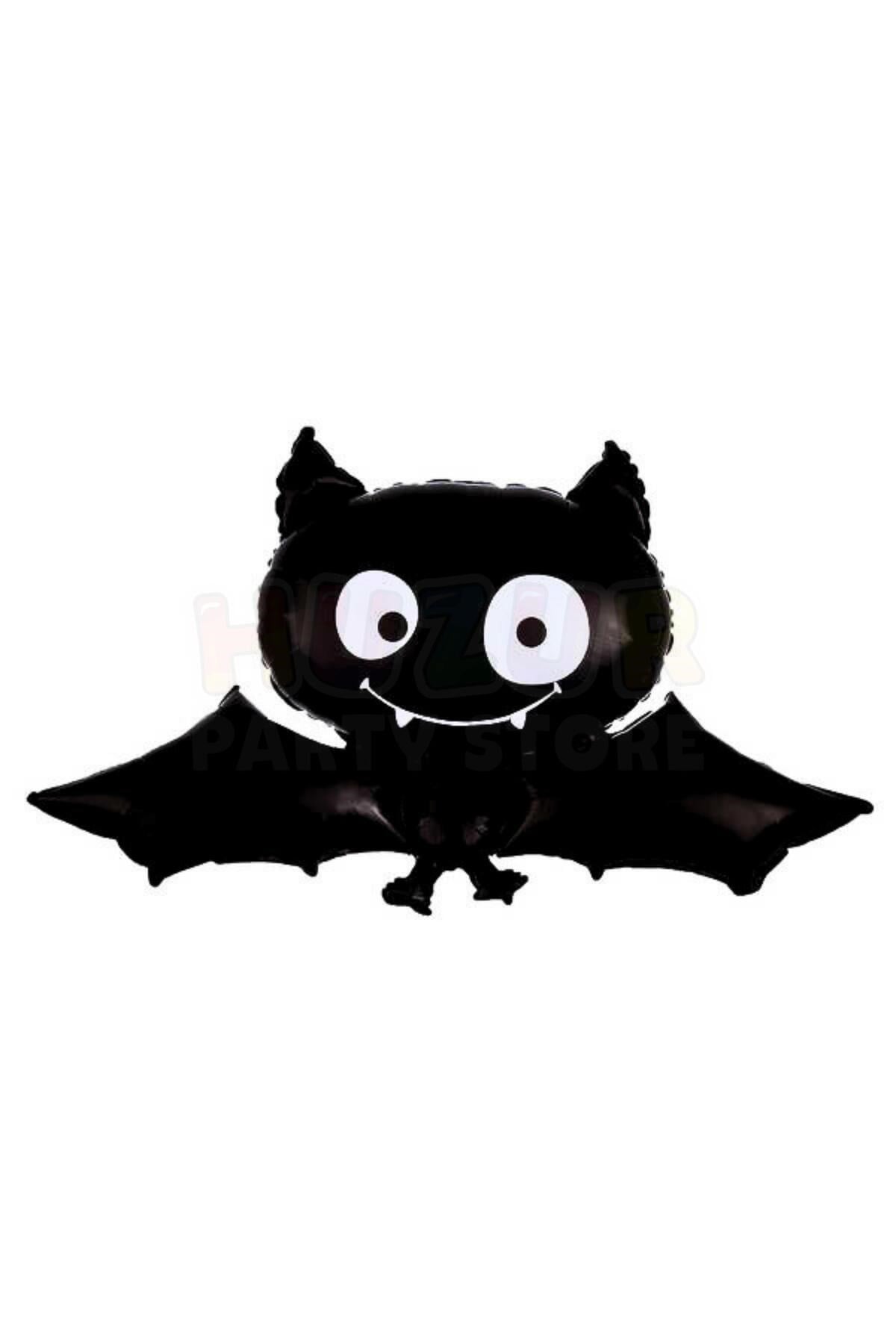 Siyah Yarasa Folyo Balon 60x72 Cm Halloween Partisi Cadılar Bayramı Dekoratif Balon Helyuma Uyumlu