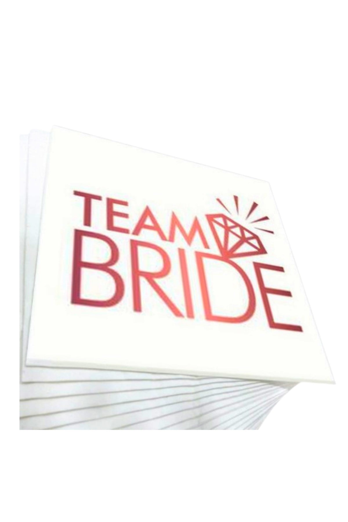 Team Bride Peçete Rose Gold Yaldızlı 16lı Bekarlığa Veda Partisi Süsleri Bride To Be Malzemeleri