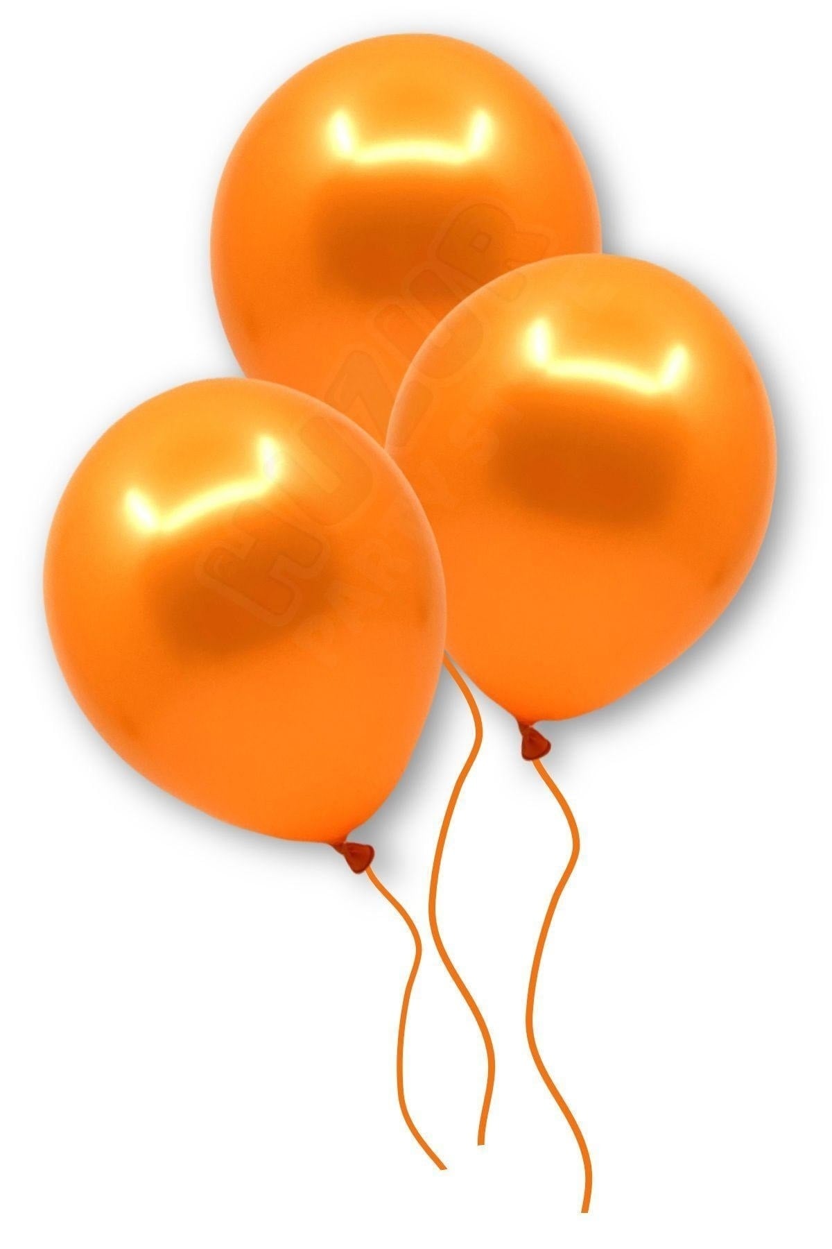 Turuncu Renkli Metalik Balon 10 Adet 30 cm Lateks Parti Konsept Temalı Safari Düz Doğum Günü Balonu