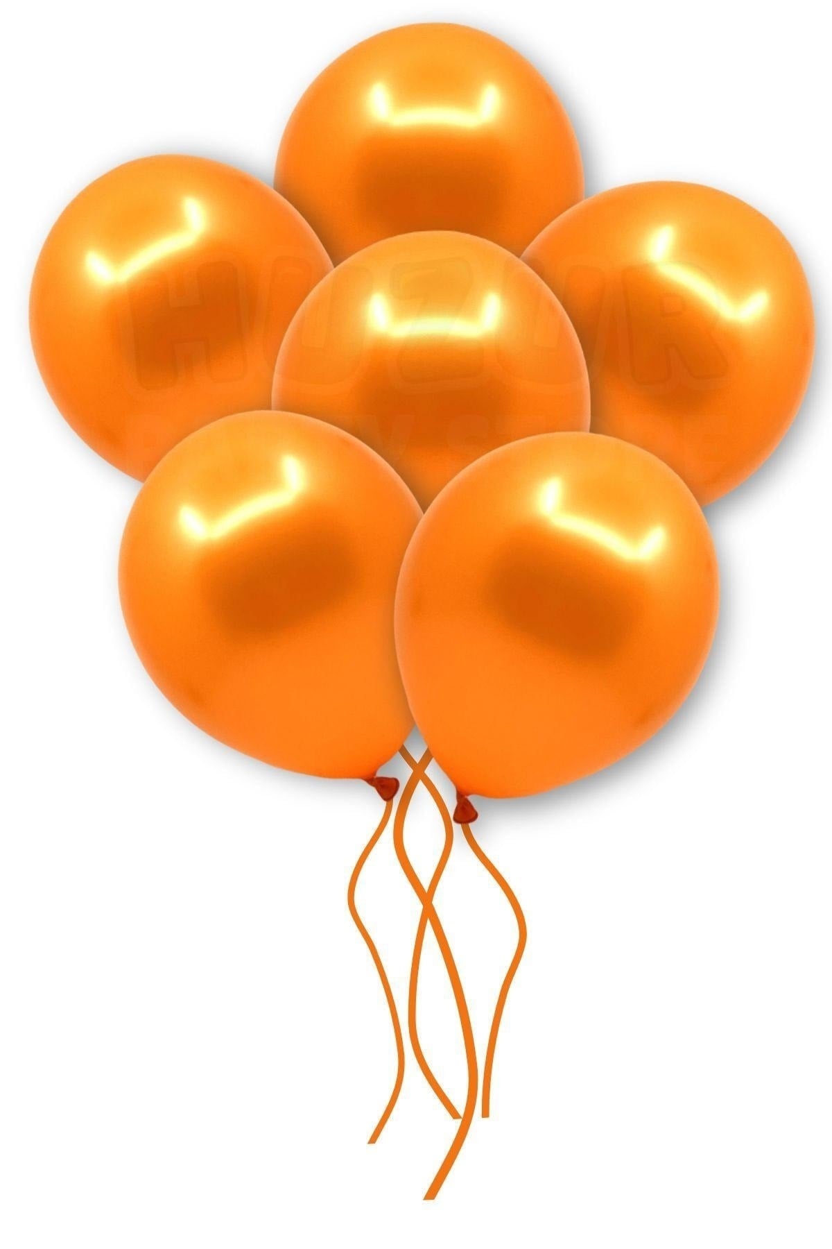 Turuncu Renkli Metalik Balon 50 Adet 30 Cm Lateks Parti Konsept Temalı Safari Düz Doğum Günü Balonu