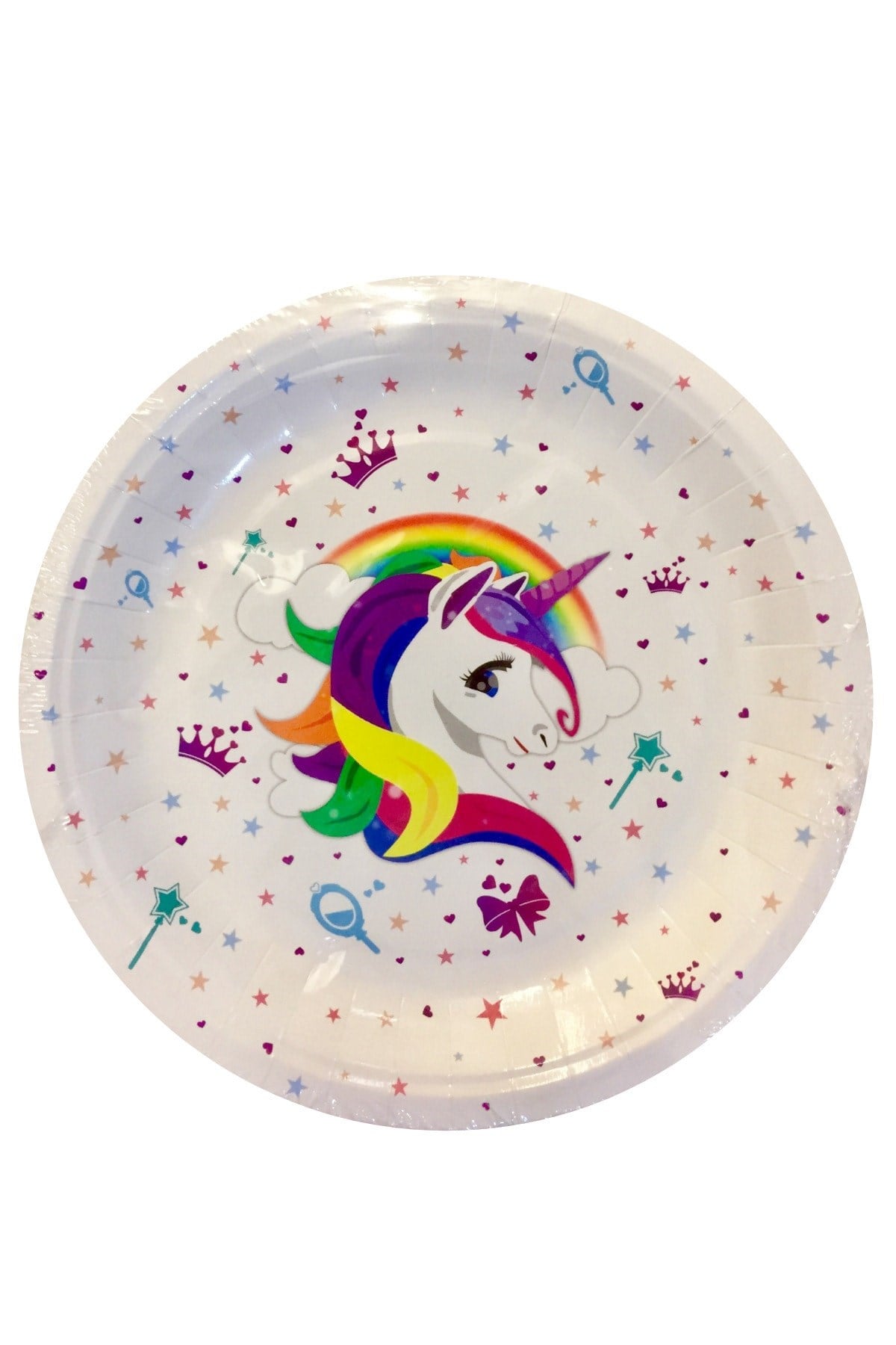 Unicorn Karakterli Tabak 8 Adet Boynuzlu At Temalı Pony Parti Konsepti Lisanslı Orijinal Ürün 23 Cm