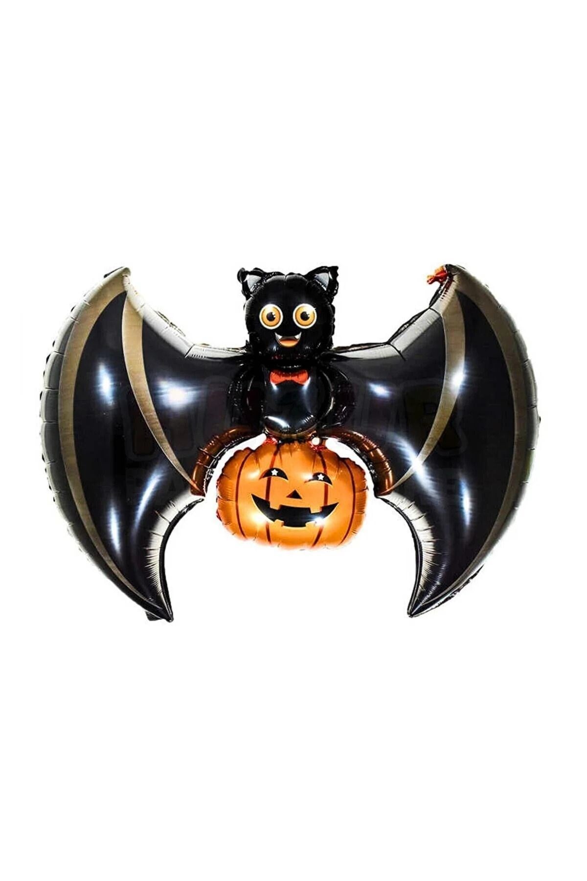 Yarasa Kabak Folyo Balon 62x103 Cm Halloween Partisi Cadılar Bayramı Dekoratif Balon