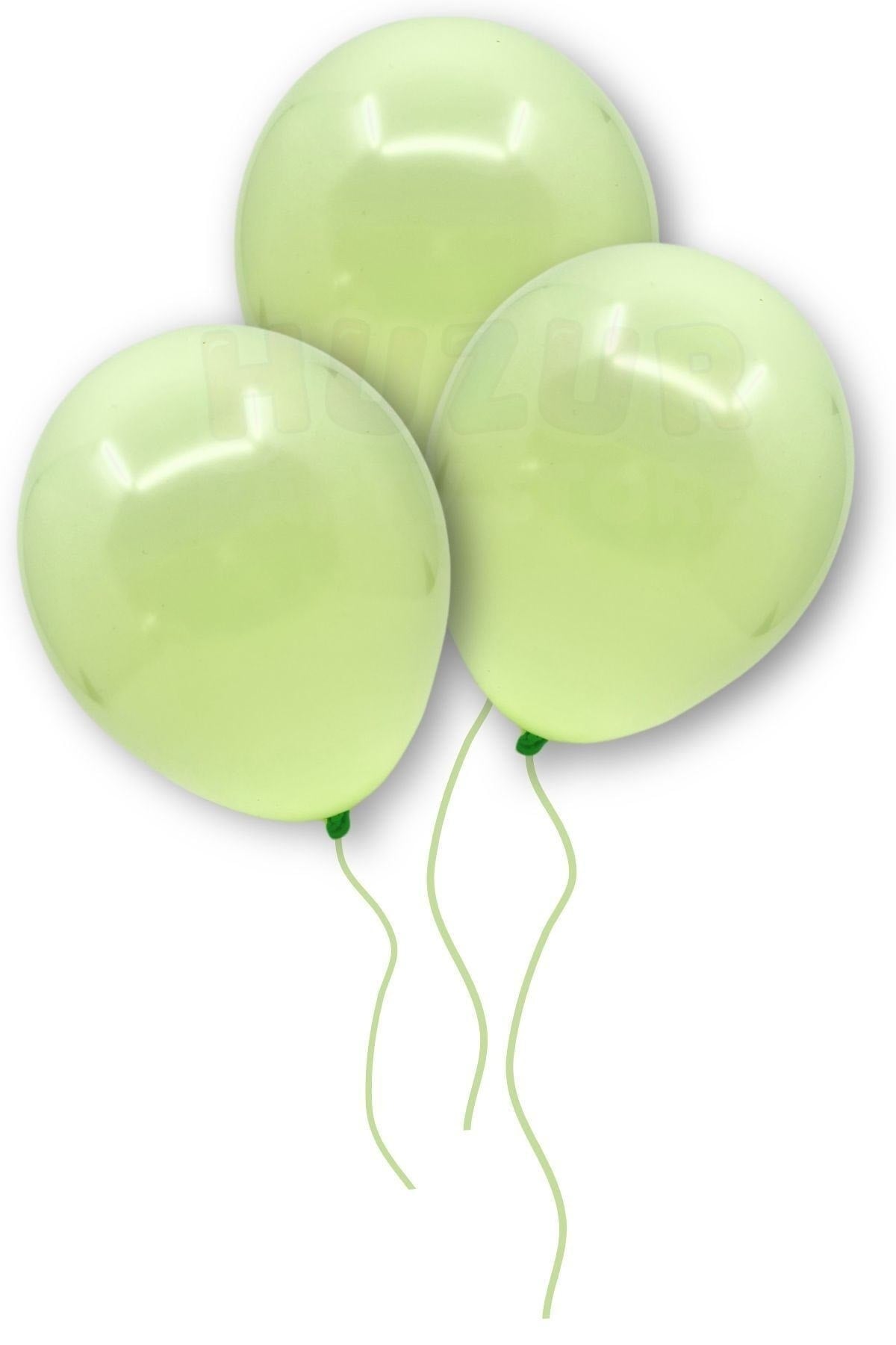 Yeşil Makaron Balon 10 Adet 30 Cm Pastel Rengi Parti Balonu Soft Renk Doğum Günü Partisi Konsepti