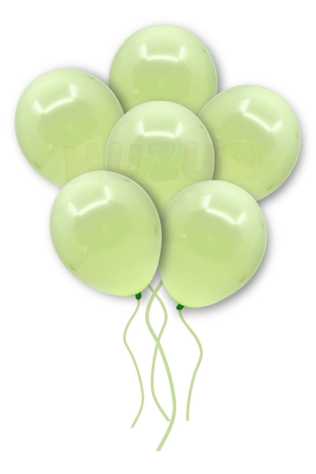 Yeşil Makaron Balon 50 Adet 30 Cm Pastel Rengi Parti Balonu Soft Renk Doğum Günü Partisi Konsepti