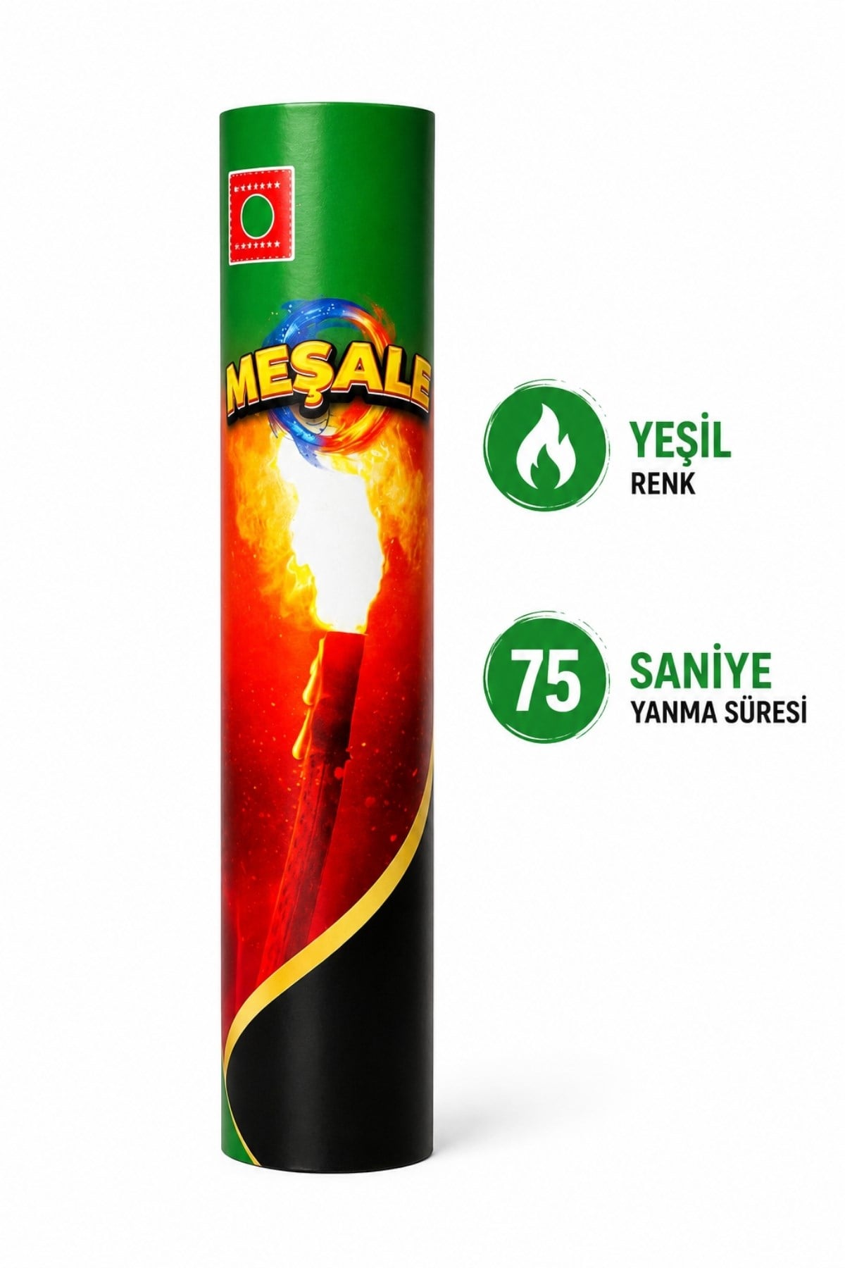 Yeşil Meşale 75 Saniye Yanan Taraftar Maç ve Stat Meşalesi