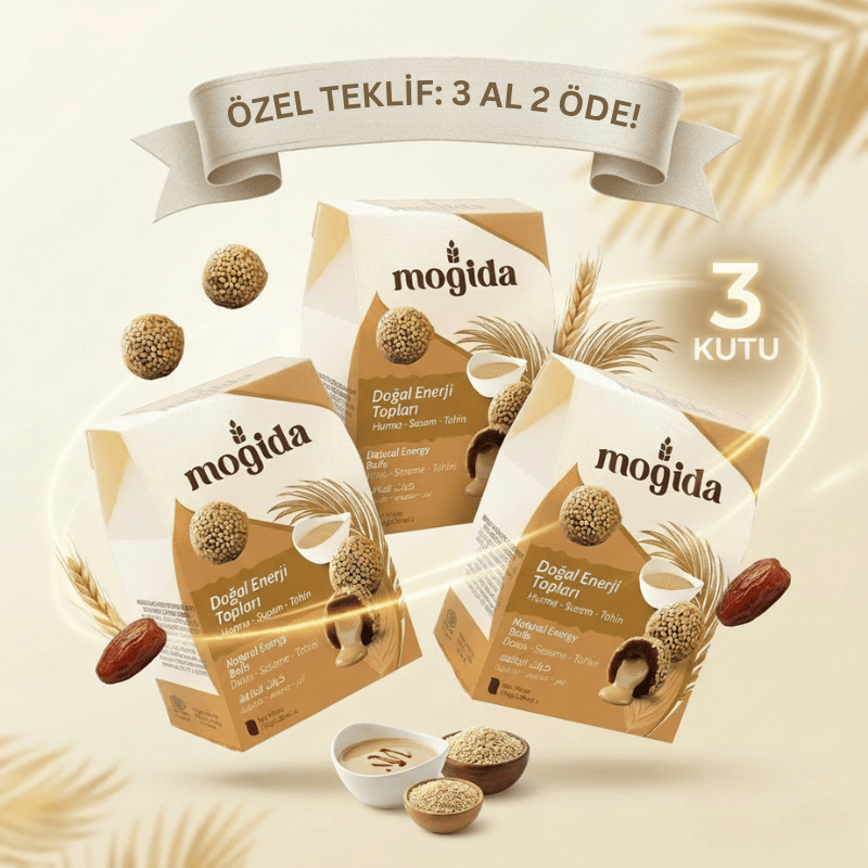 Mogida Sugar-Free Natural Date Energy Balls – 150g Box (10 Pieces) Buy 2 Get 3