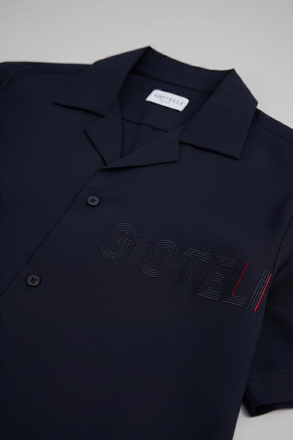 APAŞ YAKA BASKILI GÖMLEK Siyah - Sabri Özel