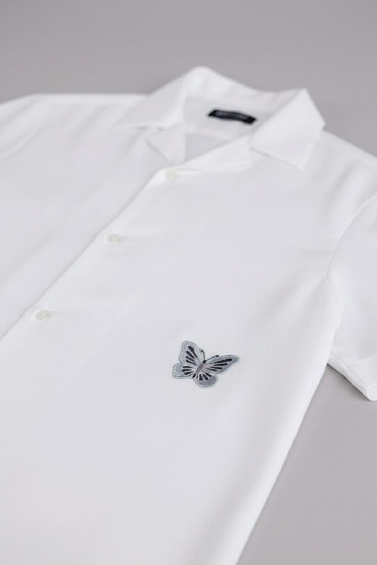 APAŞ YAKA ERKEK GÖMLEK Beyaz - Sabri Özel