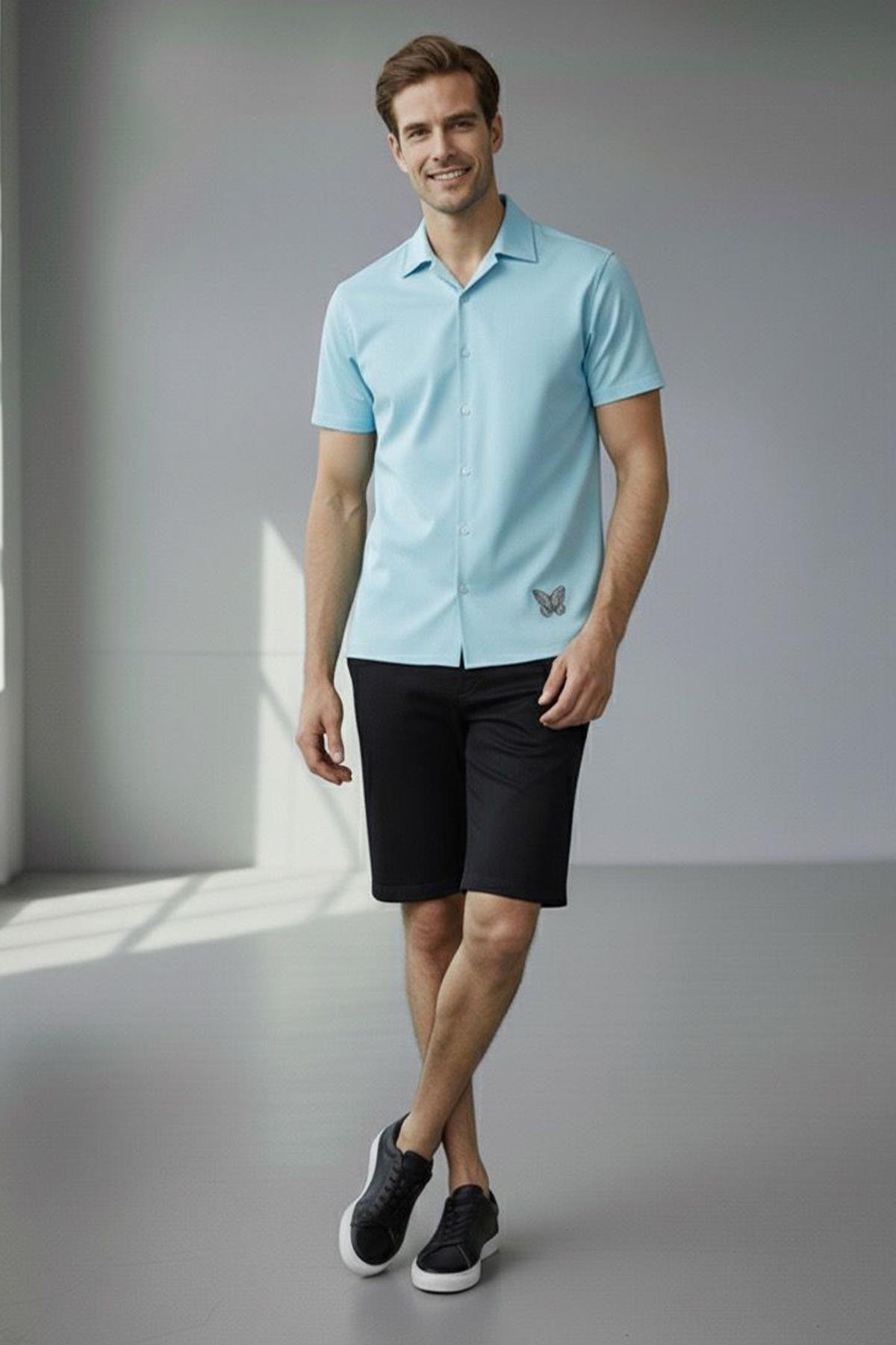 APAŞ YAKA ERKEK GÖMLEK Mint - Sabri Özel