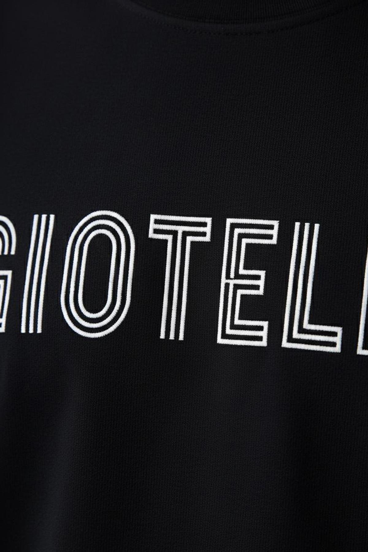 BİSİKLET YAKA BASKILI ERKEK T-SHIRT Siyah - Sabri Özel