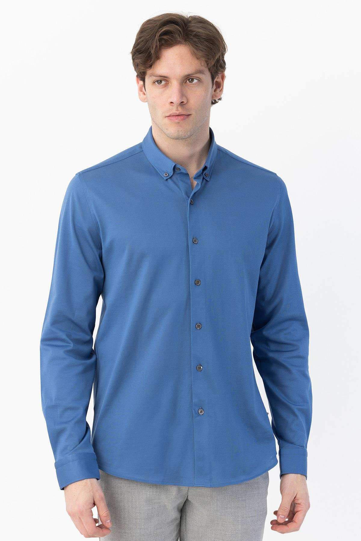 Erkek Gömlek Açık Lacivert - Sabri Özel