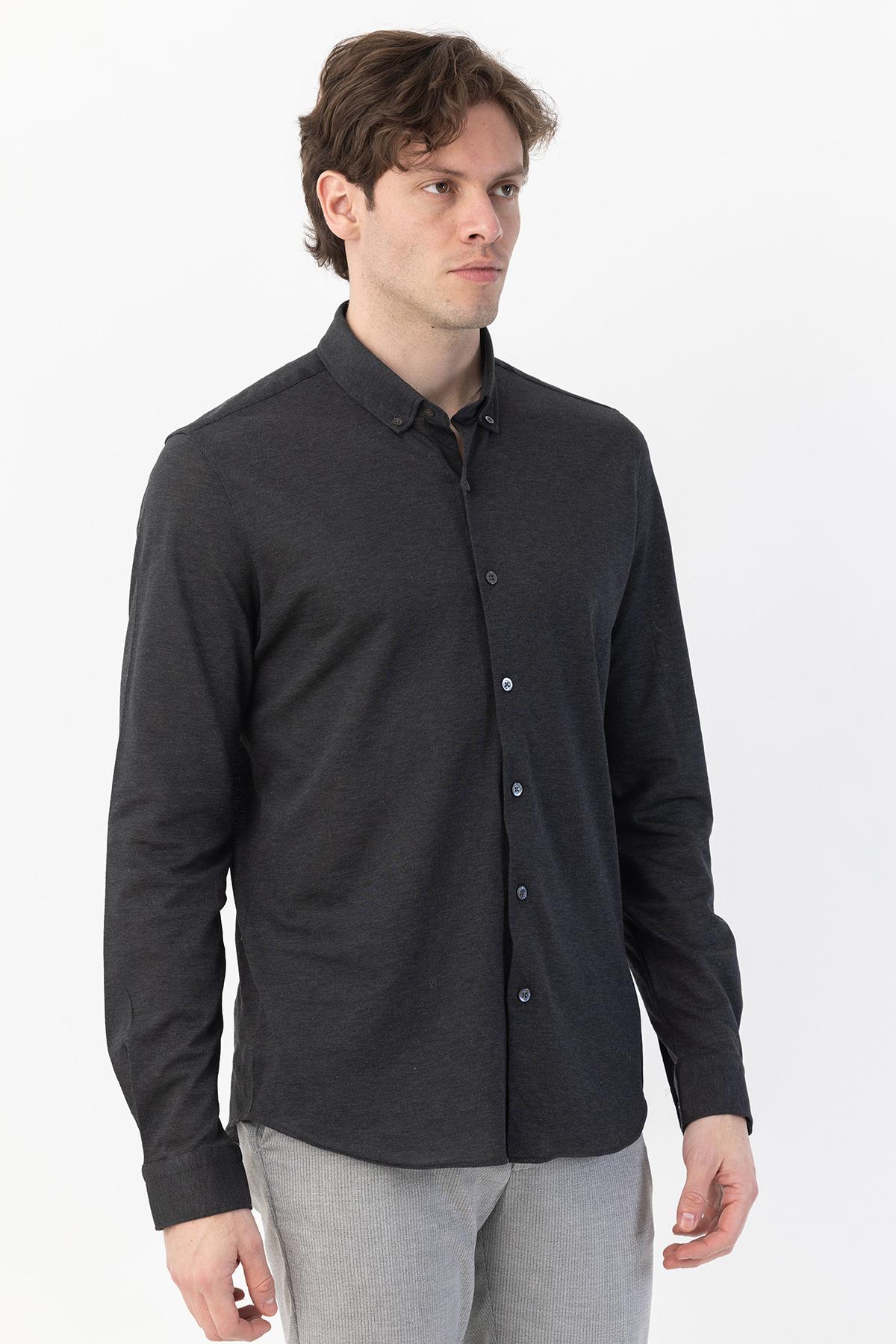 Erkek Gömlek Antrasit - Sabri Özel