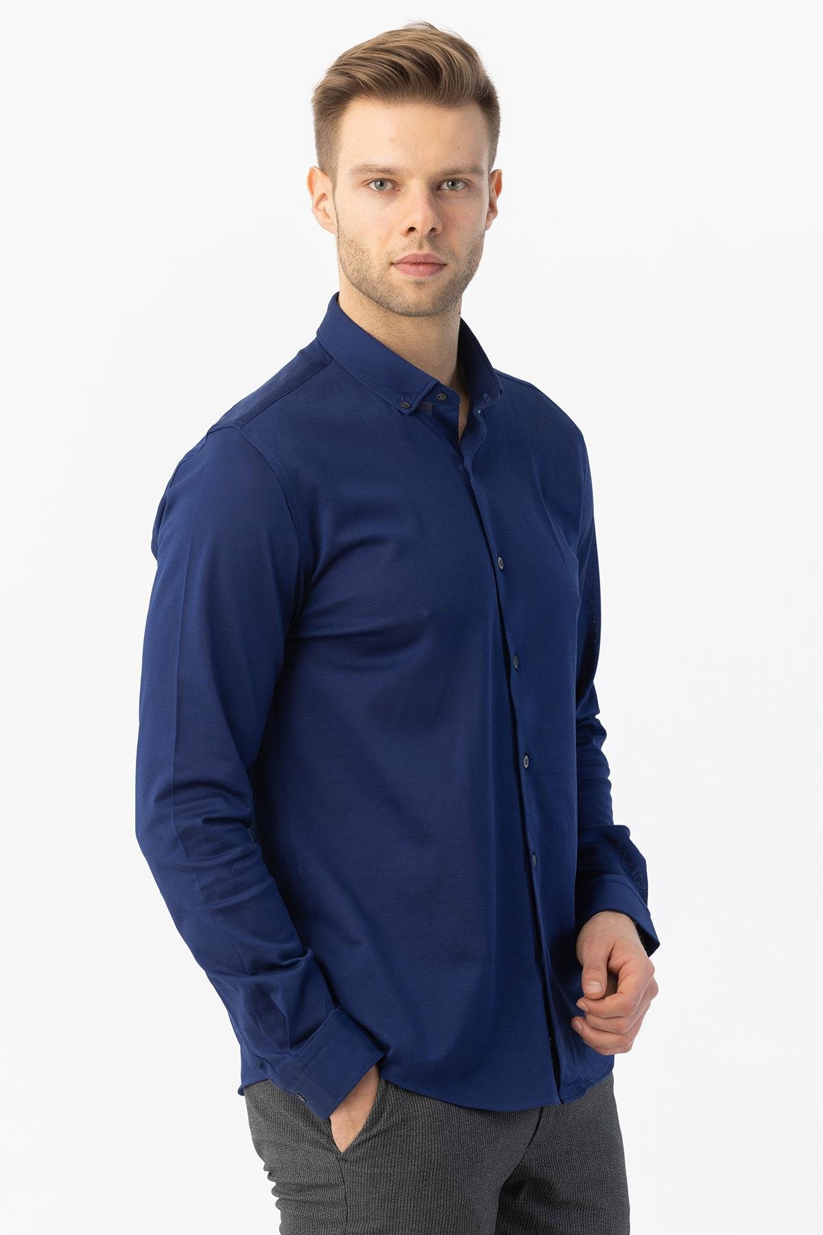 Erkek Gömlek İndigo - Sabri Özel