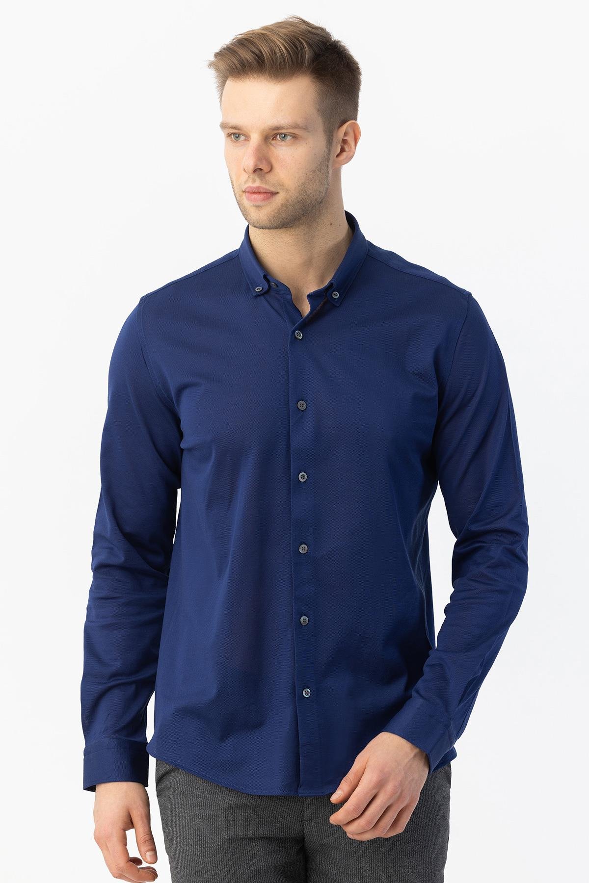 Erkek Gömlek İndigo - Sabri Özel