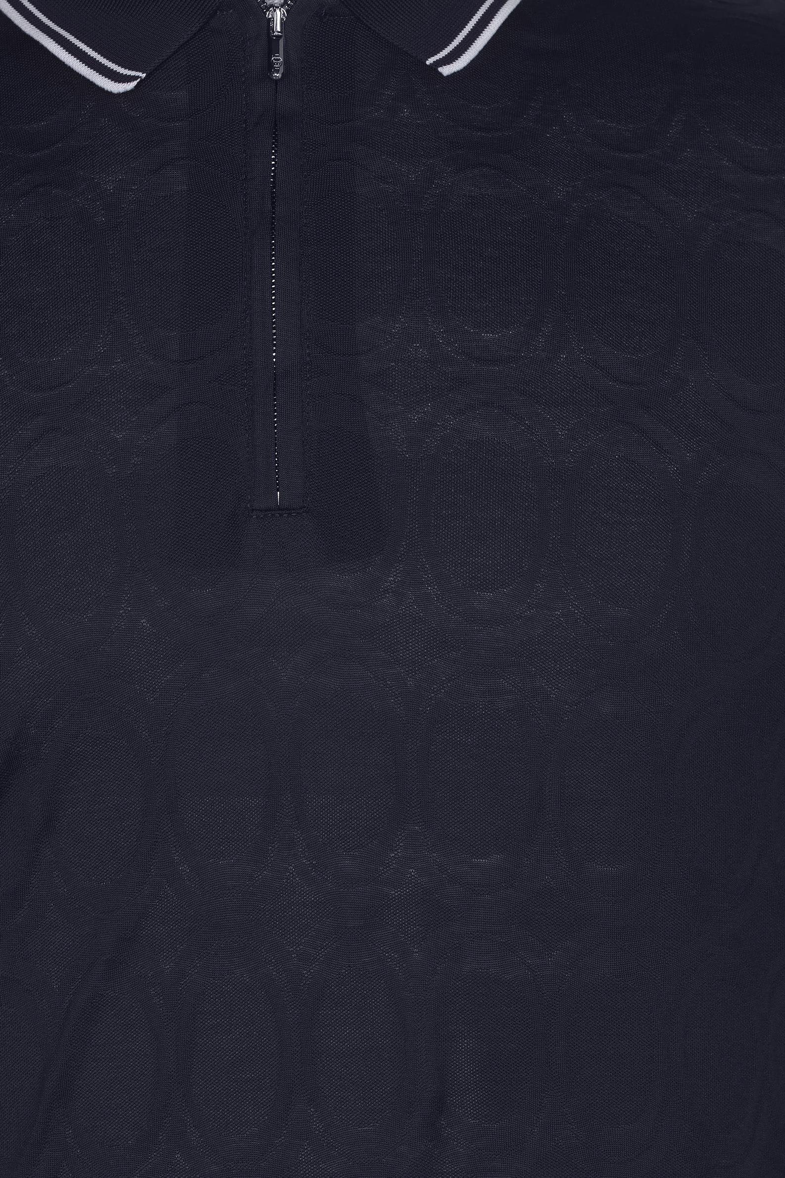 FERMUARLI POLO YAKA ERKEK T-SHIRT Lacivert - Sabri Özel