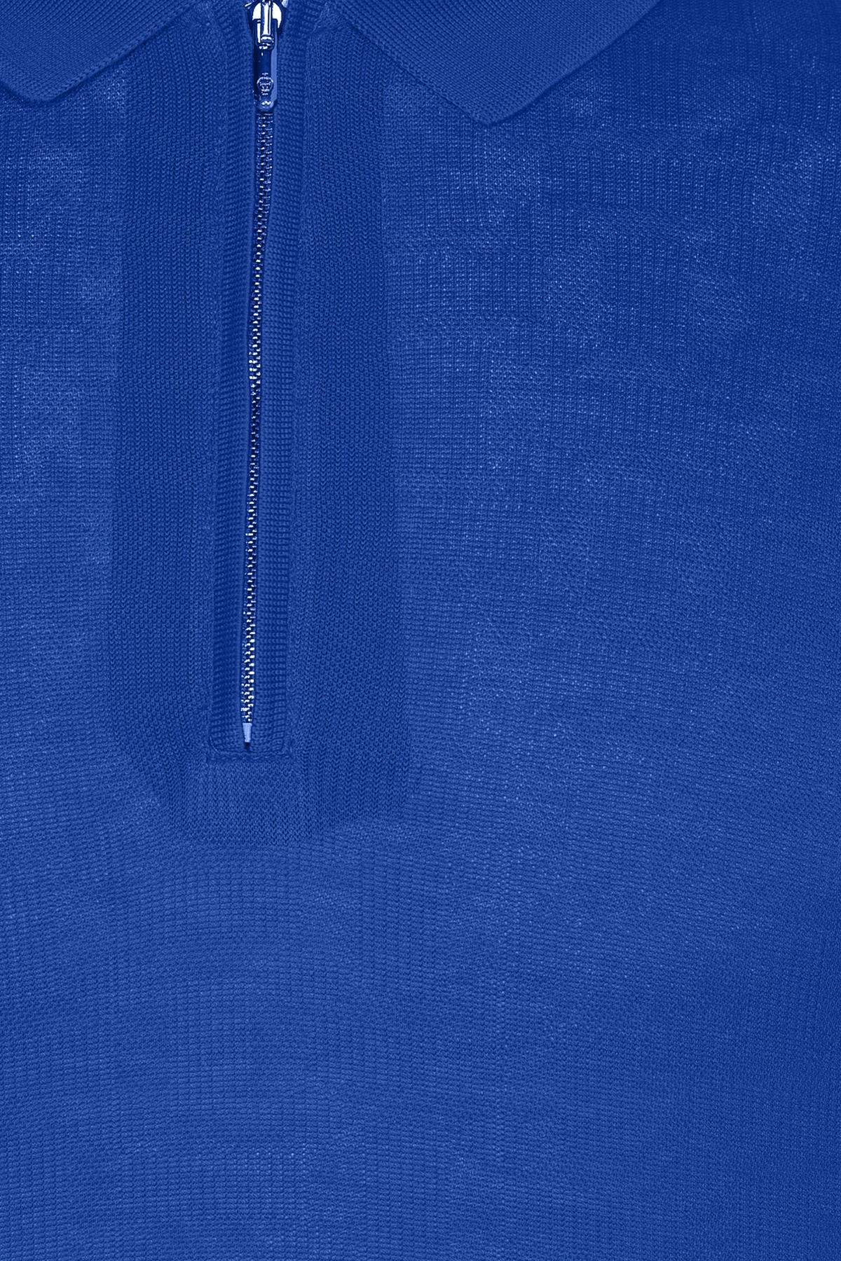 FERMUARLI  POLO YAKA ERKEK T-SHIRT Saks - Sabri Özel