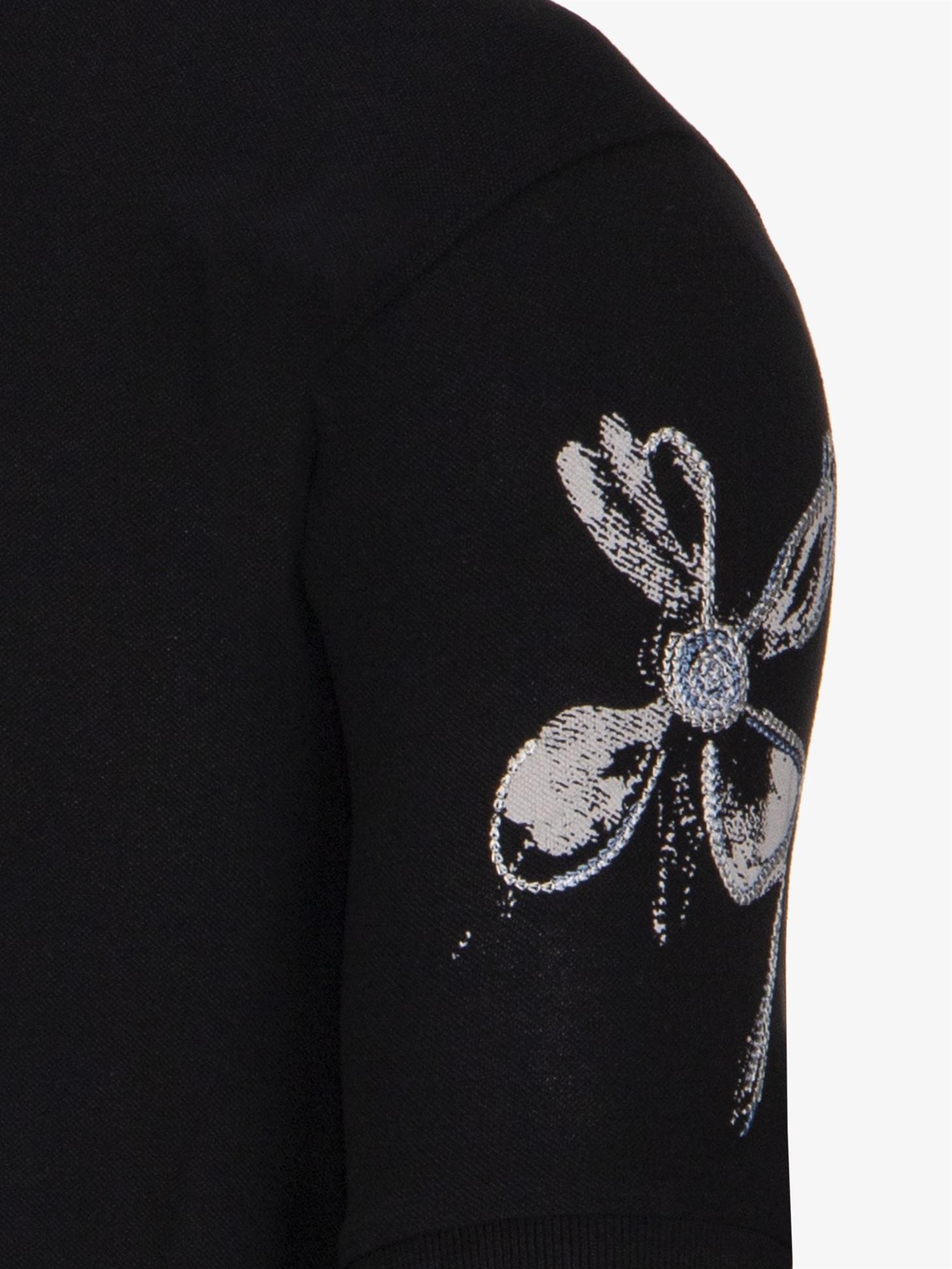 NAKIŞLI DÜĞMELİ POLO YAKA ERKEK T-SHIRT Siyah - Sabri Özel