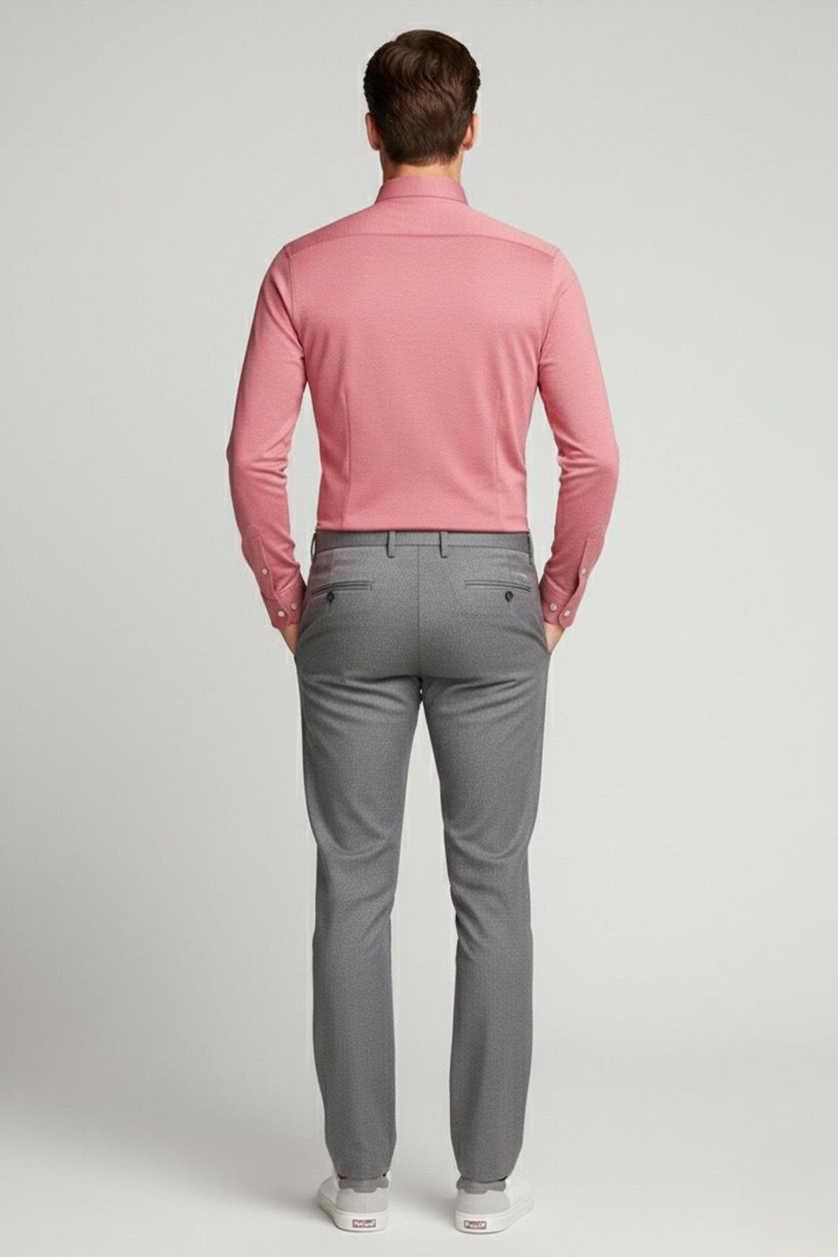 ÖRME ERKEK GÖMLEK Mercan - Sabri Özel