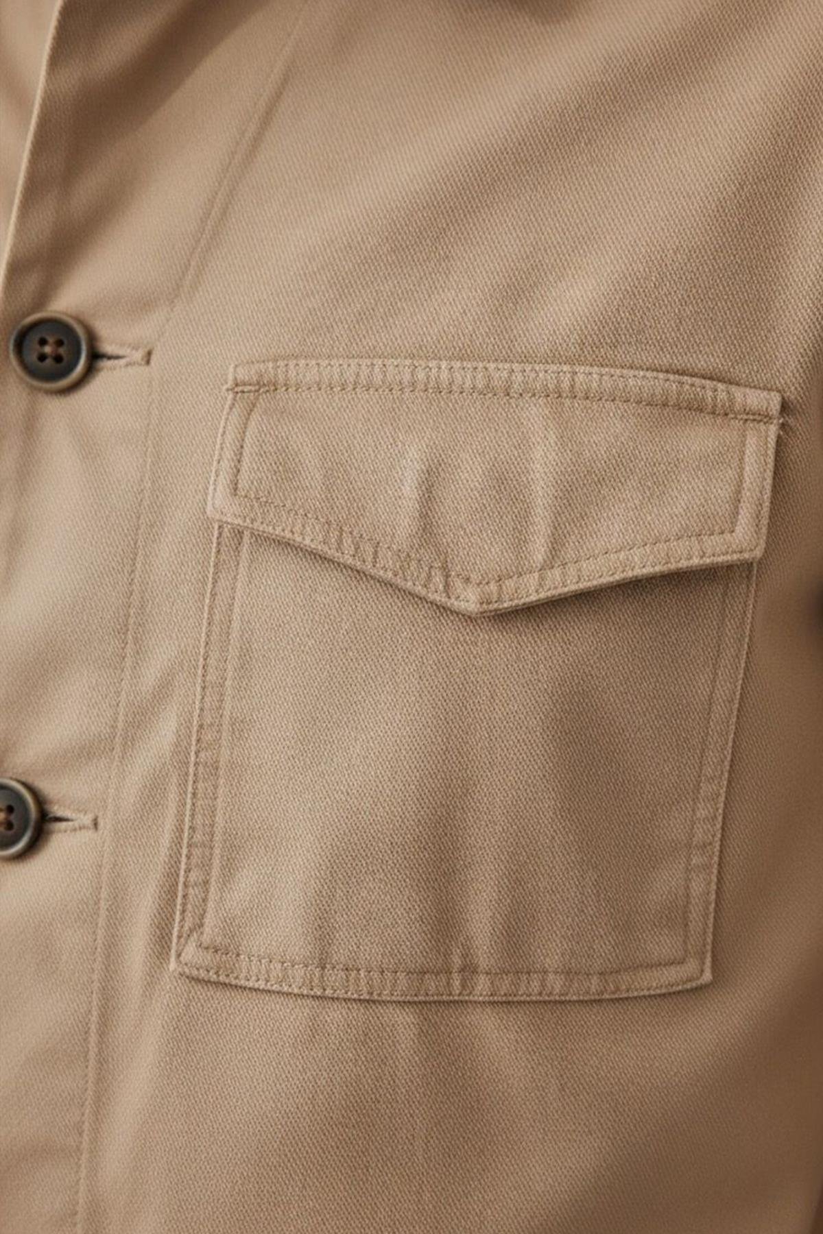 Oversize Gömlek Bej - Sabri Özel