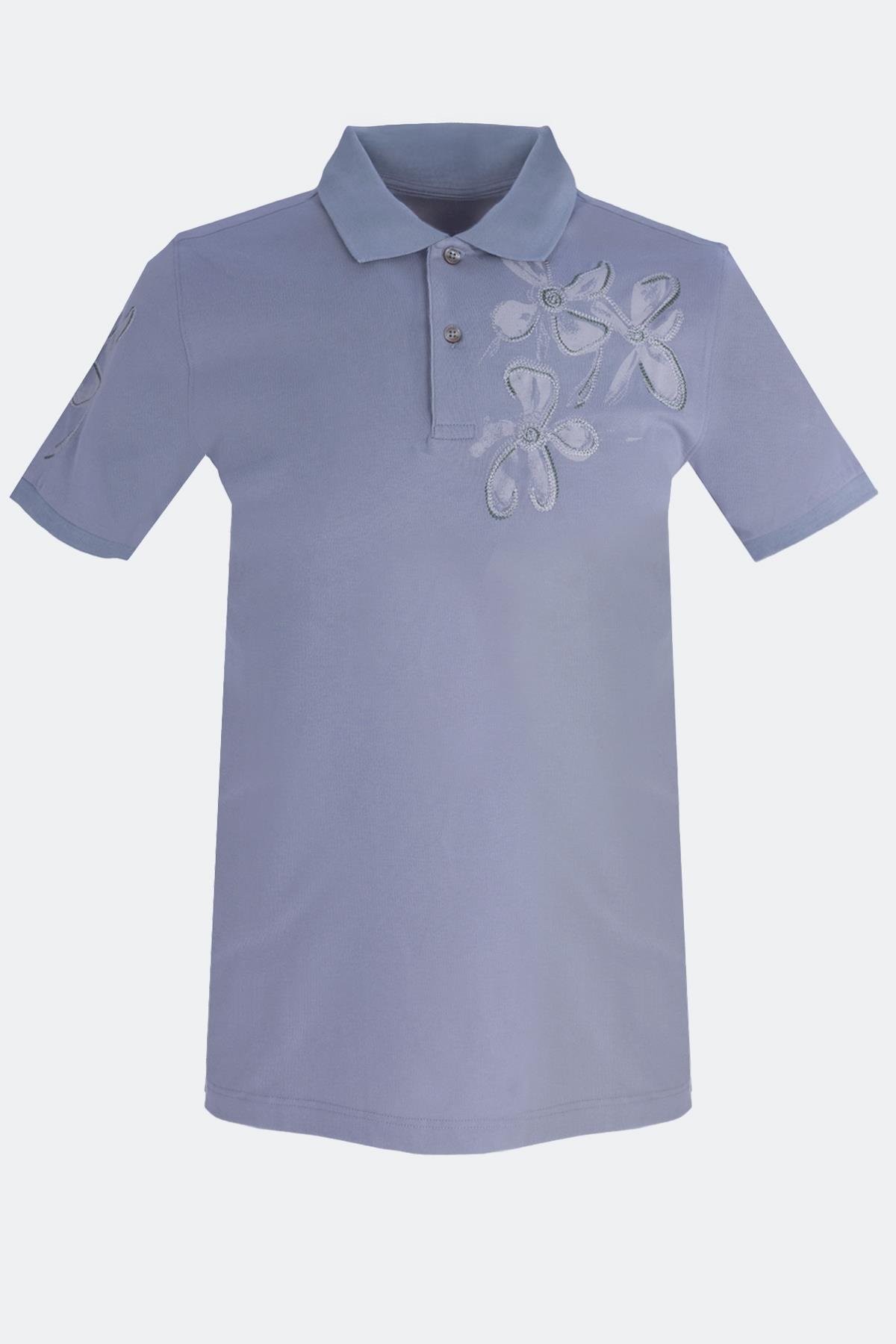 Polo Yaka Erkek T-Shirt Gri - Sabri Özel