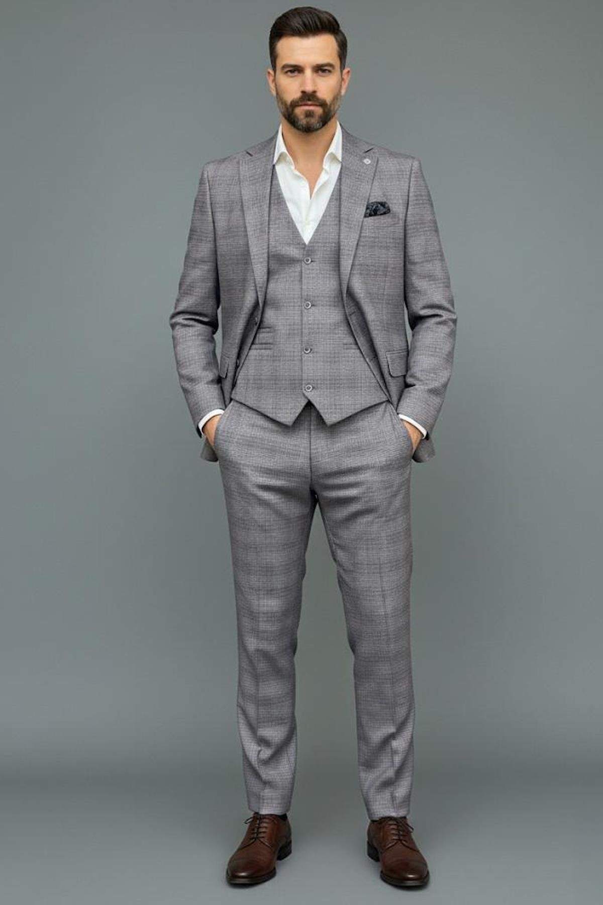 VEST SUIT Bordo - Sabri Özel