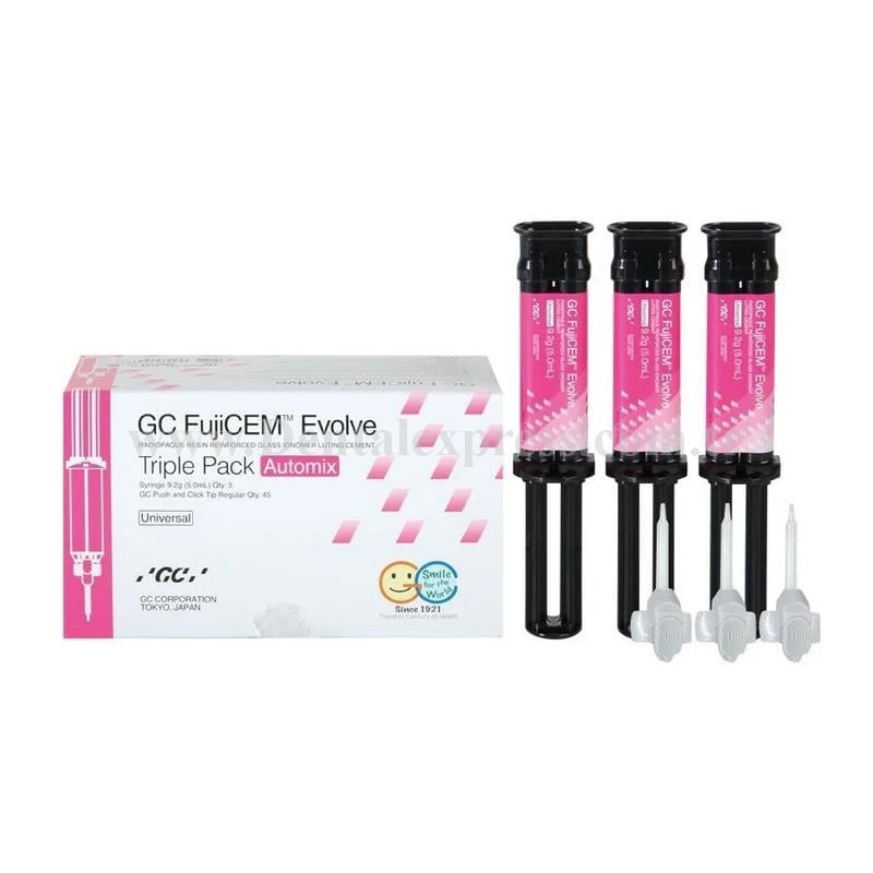GC Dental Fujicem Evolve Rezin Modifiye Siman 3'lü Automix