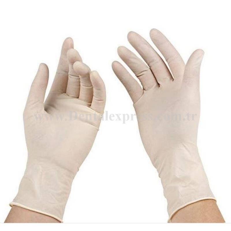 Latex Pudrasız Eldiven 100'lü (Small,Medium ve Large)