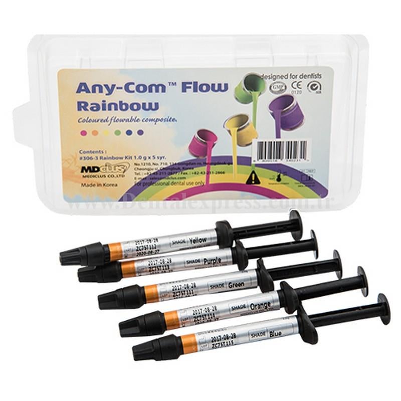 Mediclus Any-Com Flow Rainbow - Renkli Akışkan Kompozit Set