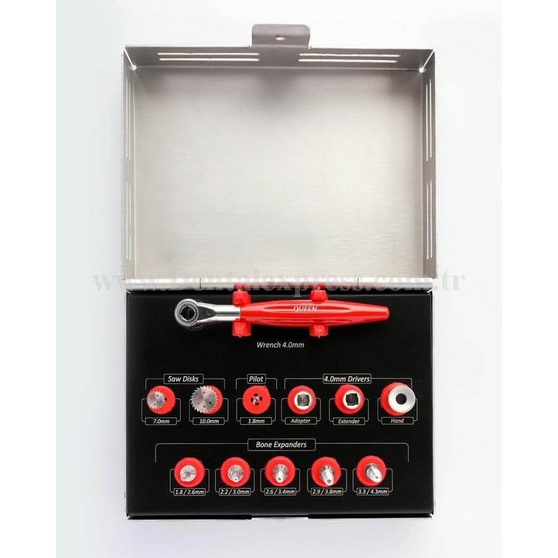 Queen Kemik Genişletme Frezi Bone Expender Set 12 Ad./Kaset