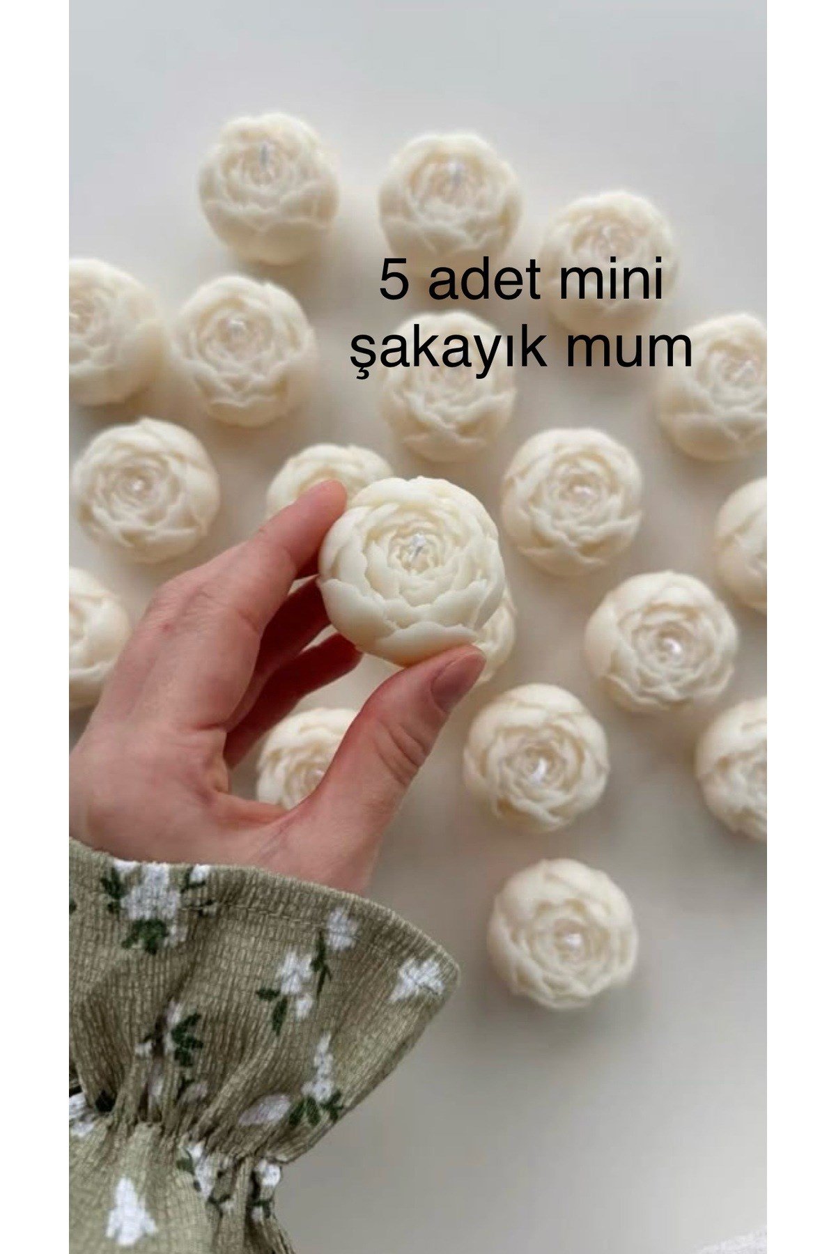 6 Adet Mini Top Şakayık Mum
