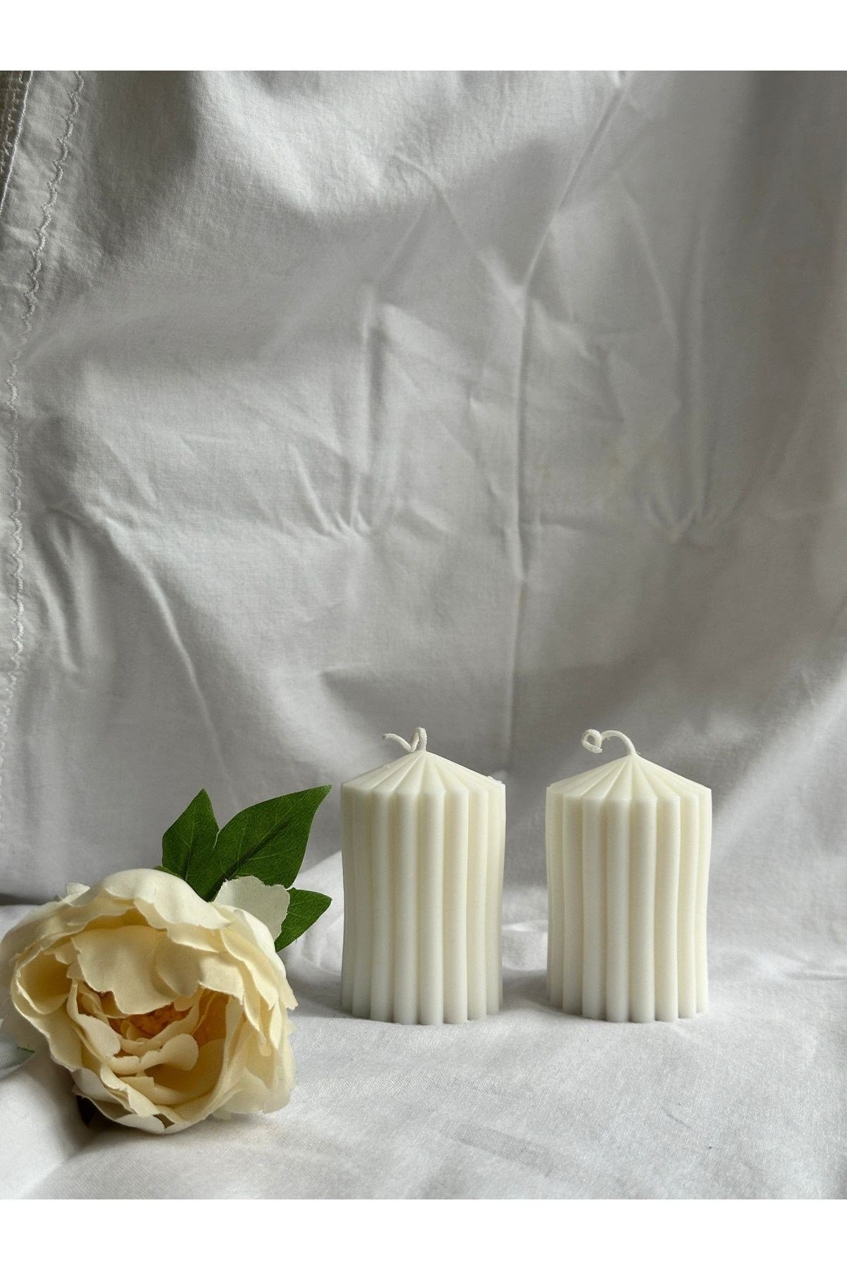Blok Model Kokulu Soya Wax Mum 2'li Set