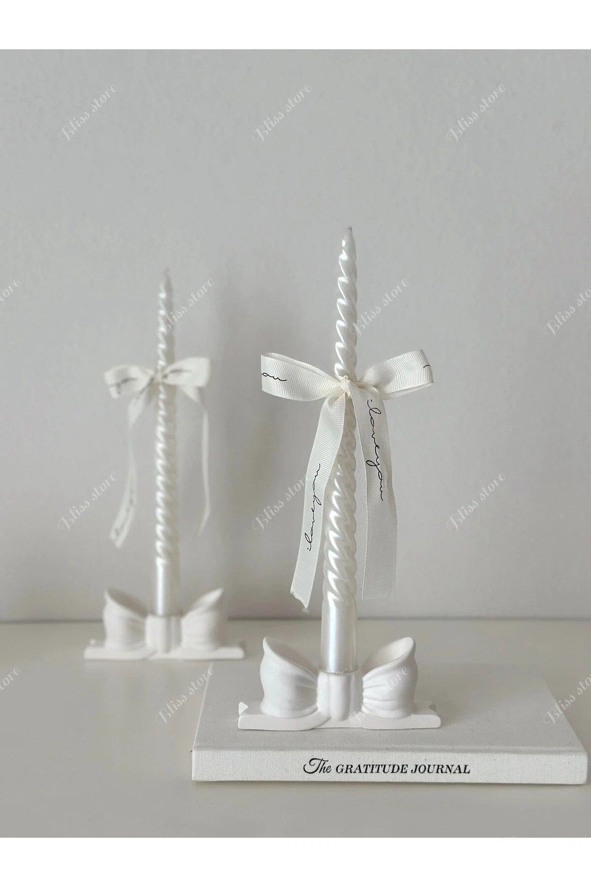 Pinterest 2li Fiyonk Şamdan, Mumluk, Kurdele Şamdan one size