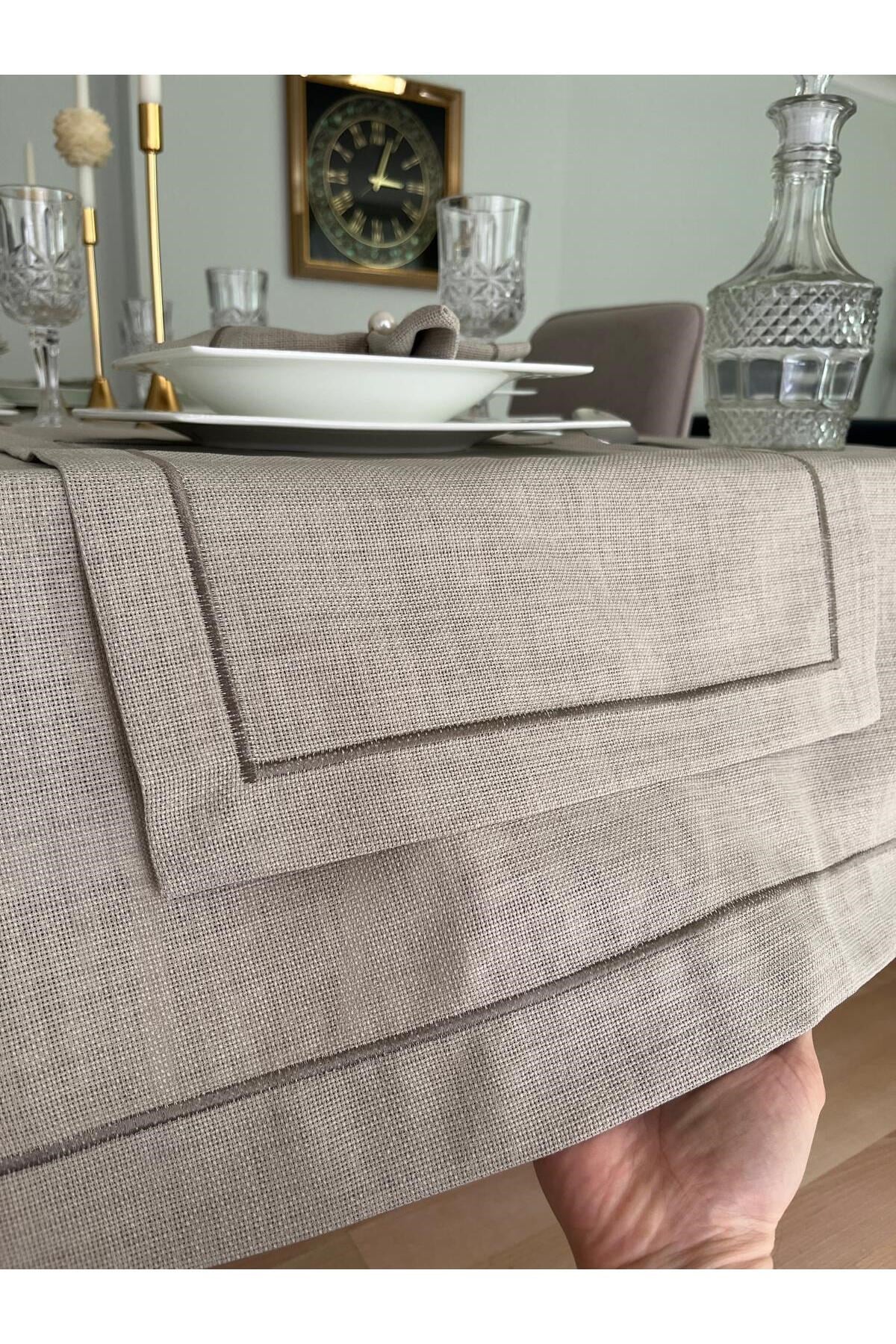 Polyester Keten Çeyiz Piko Sarma Detaylı Runner 40 x 160 - 1 Adet - Renk Seçenekli