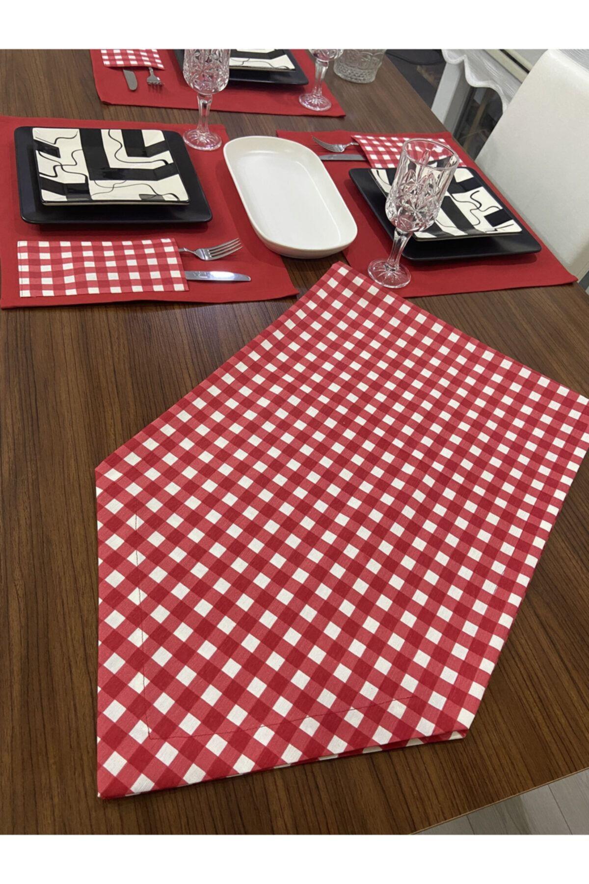 Sıvıya Ve Lekeye Dayanıklı Ekose Amerikan Servis Takımı