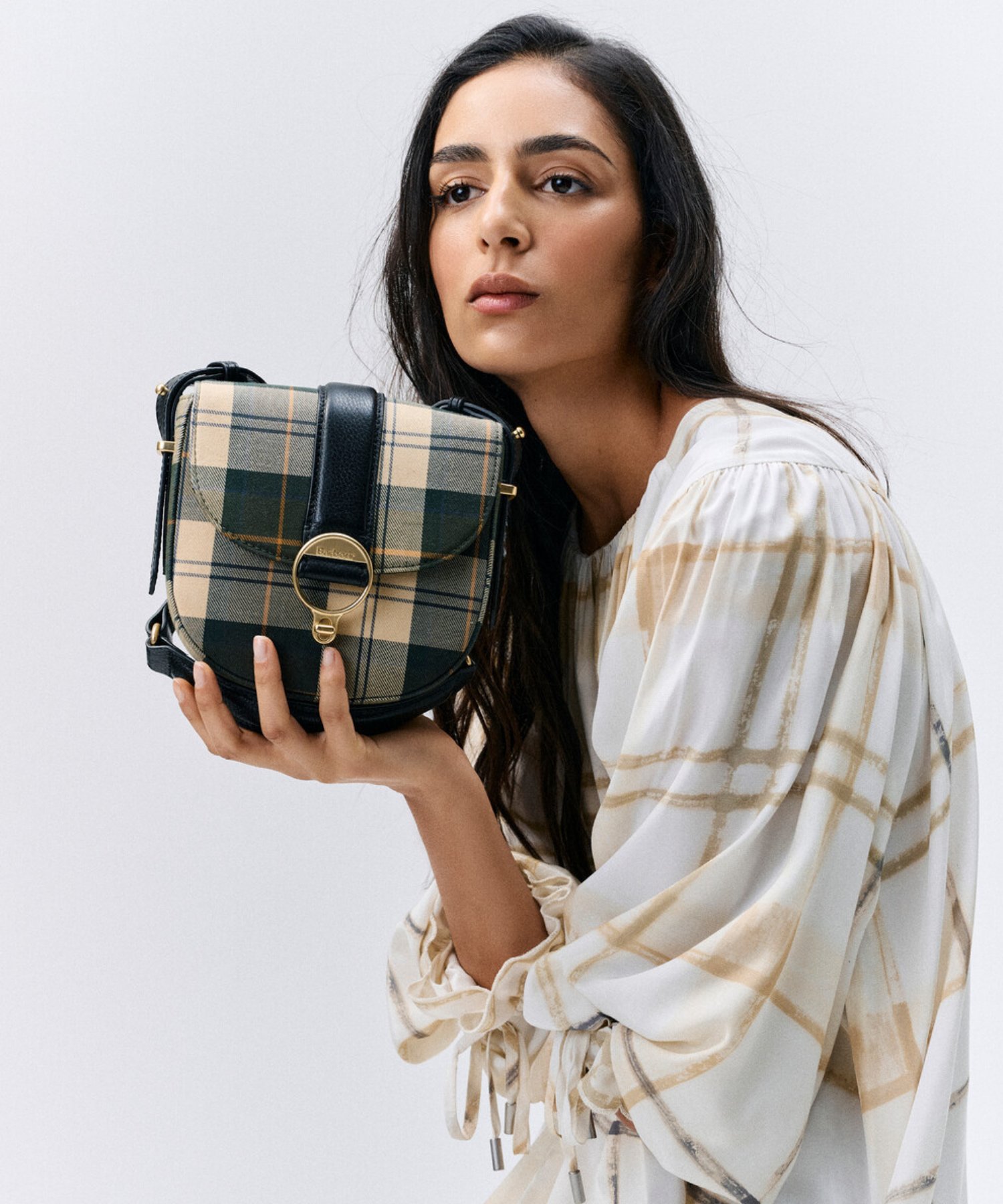 Barbour Elm Tartan Çapraz Çanta