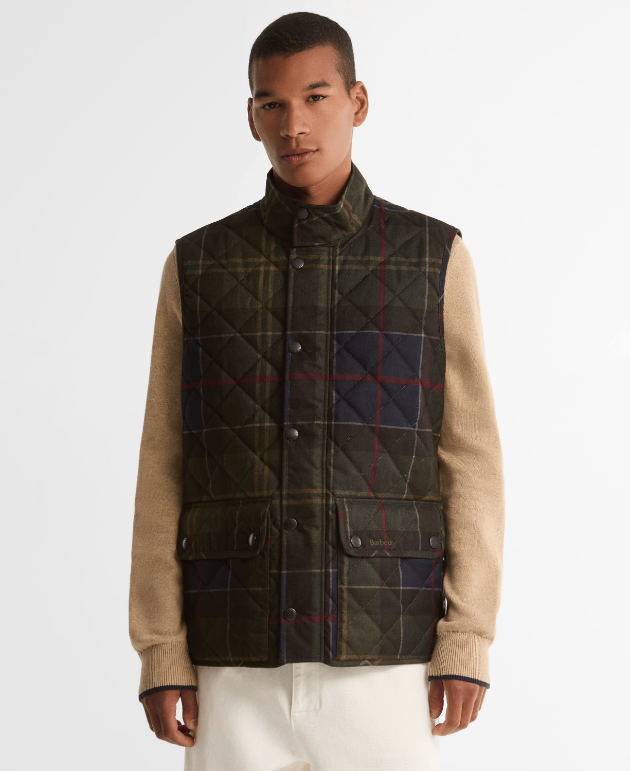 Barbour Icons Tartan Lowerdale Kapitone Yelek