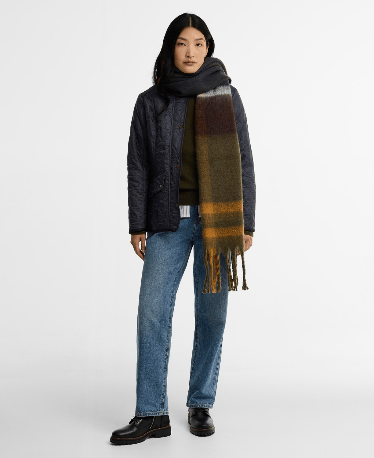 Barbour Isla Tartan Boucle Şal