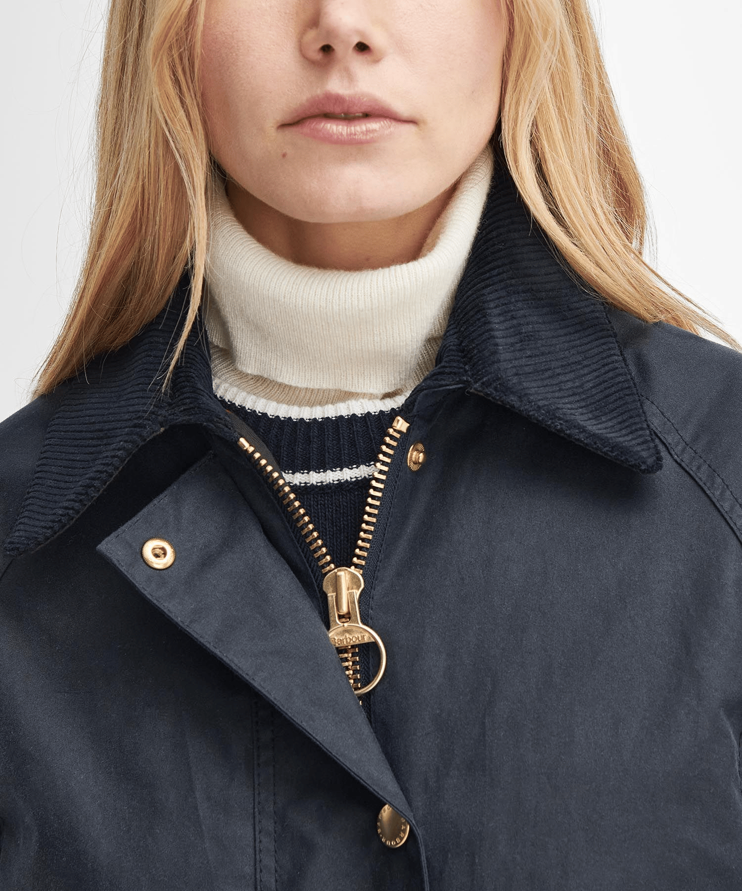 Barbour Long Beadnell Yağlı Ceket NY92 Navy