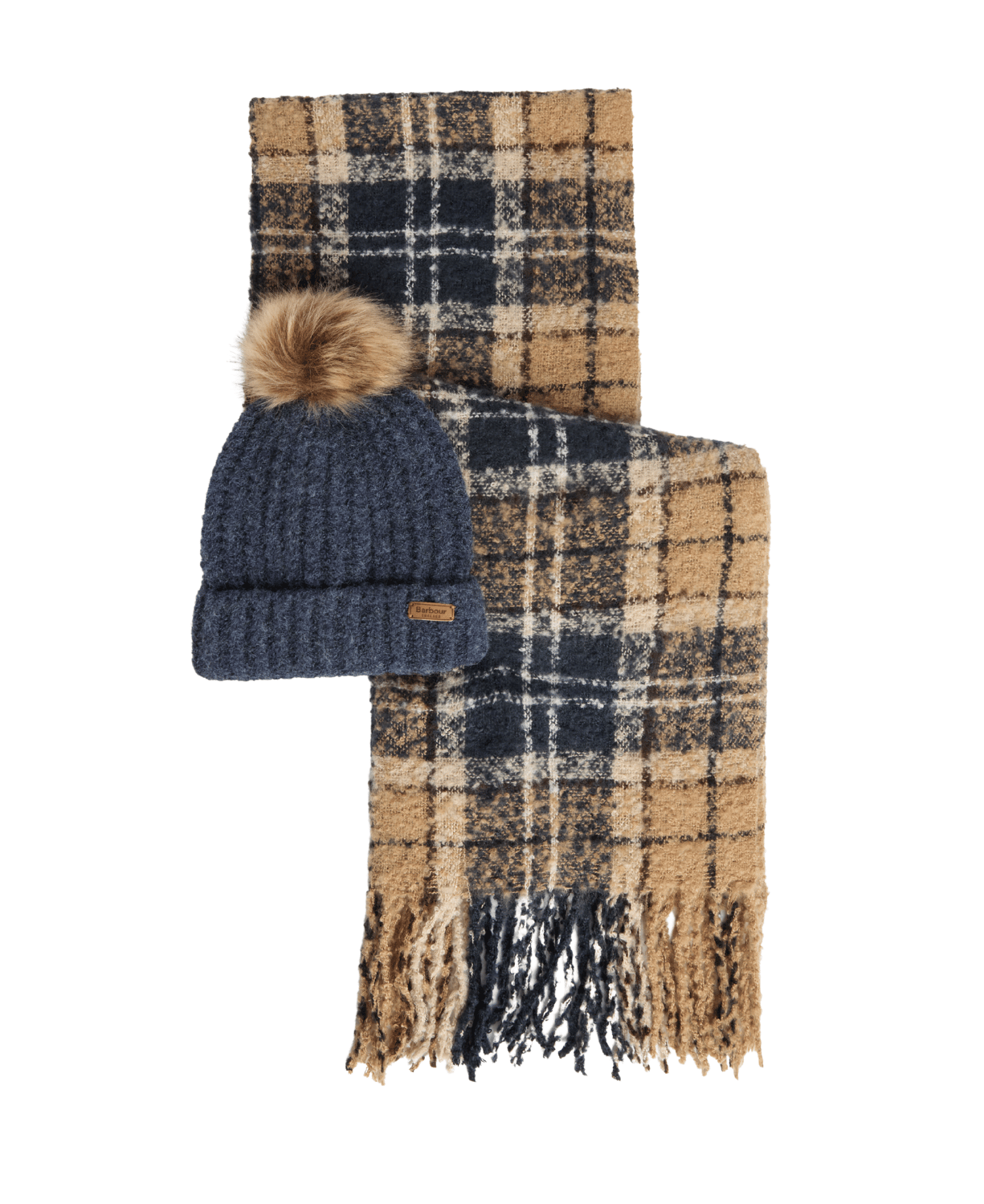 Barbour Saltburn Bere & Tartan Şal Seti