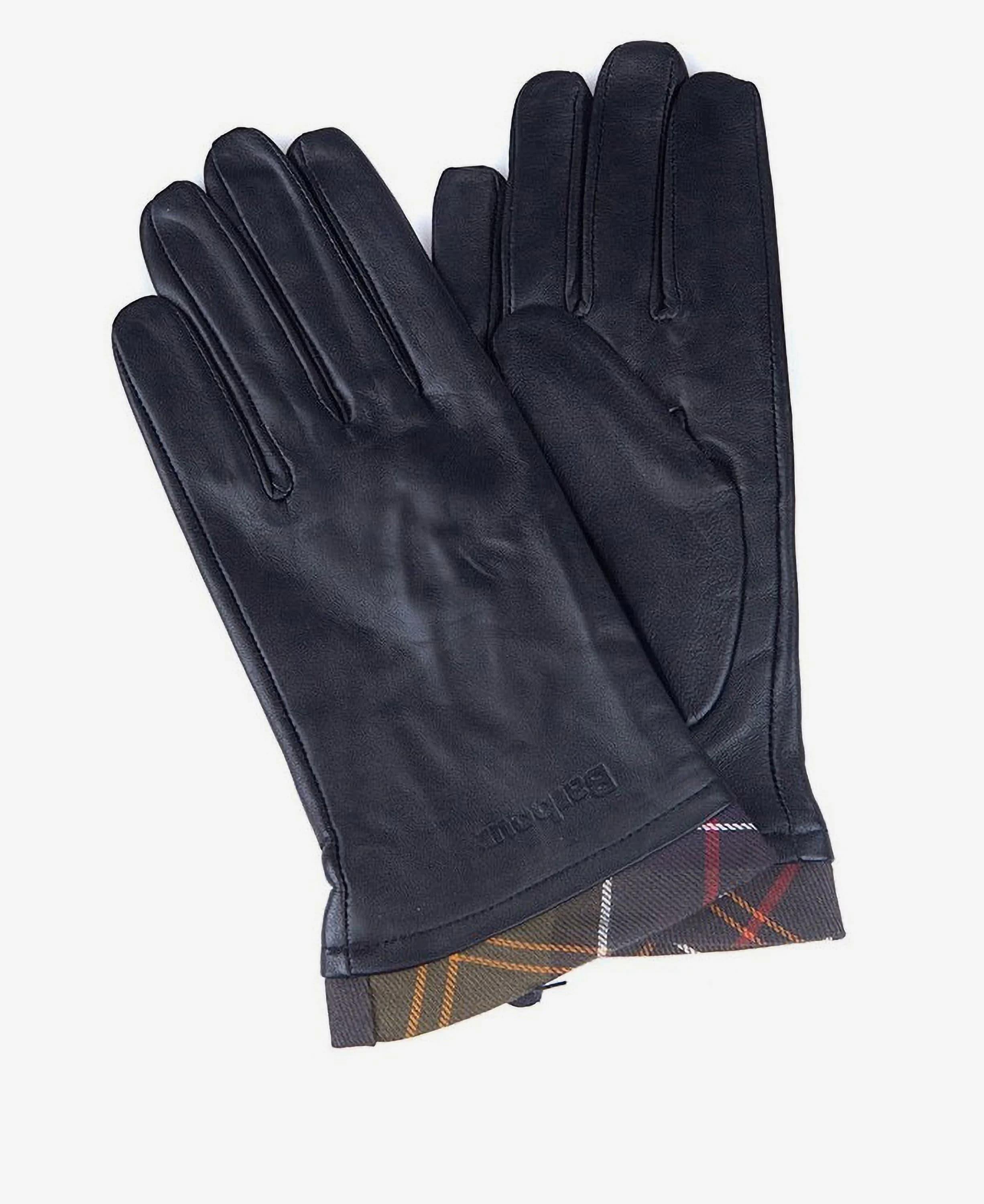 Barbour Tartan Trimmed Deri Eldiven