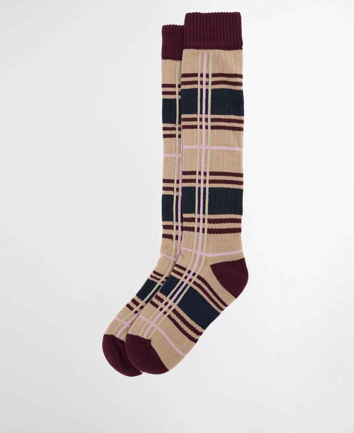 Barbour Wellington Tartan Diz Üstü Çorap
