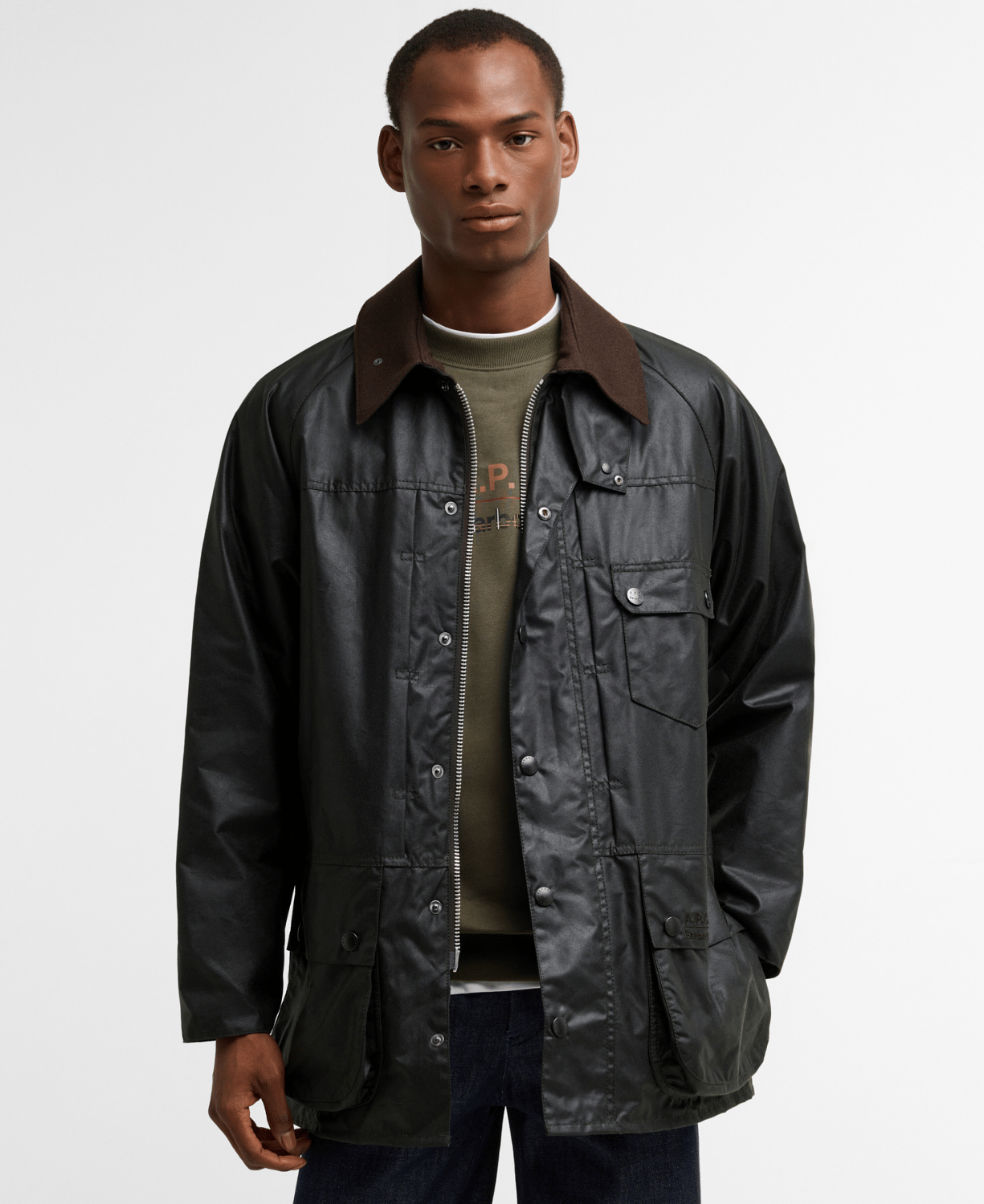 Barbour x A.P.C. Beaufort Yağlı Ceket