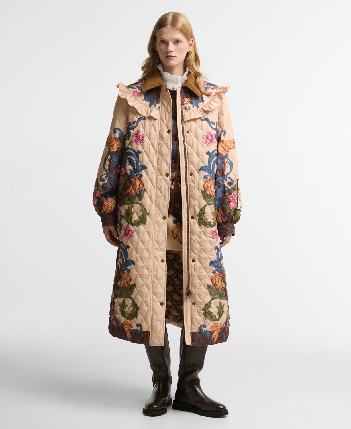 Barbour x Farm Rio Dania Kapitone Ceket