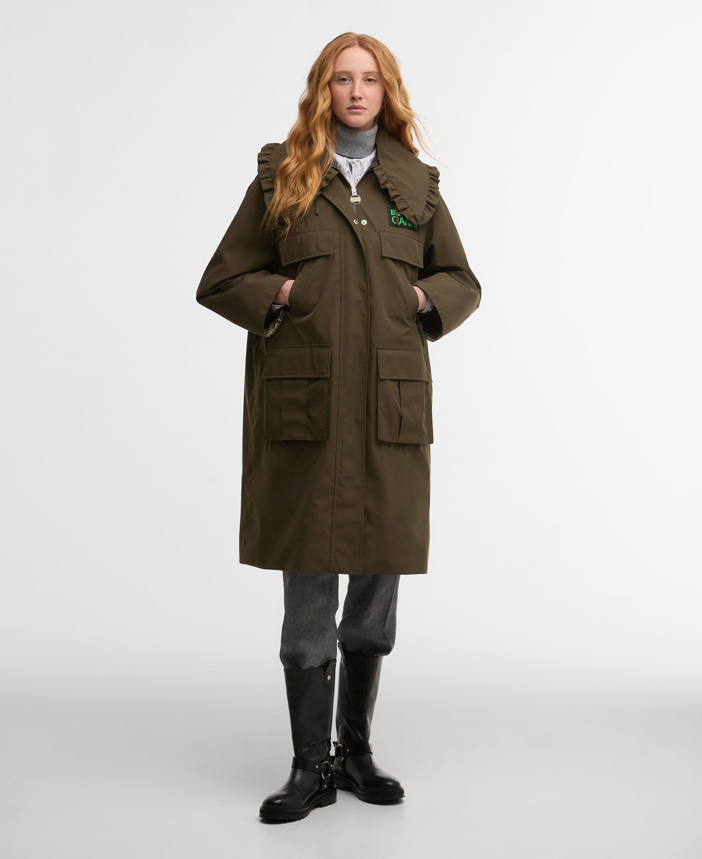 Barbour x Ganni Waterproof Parka Ceket