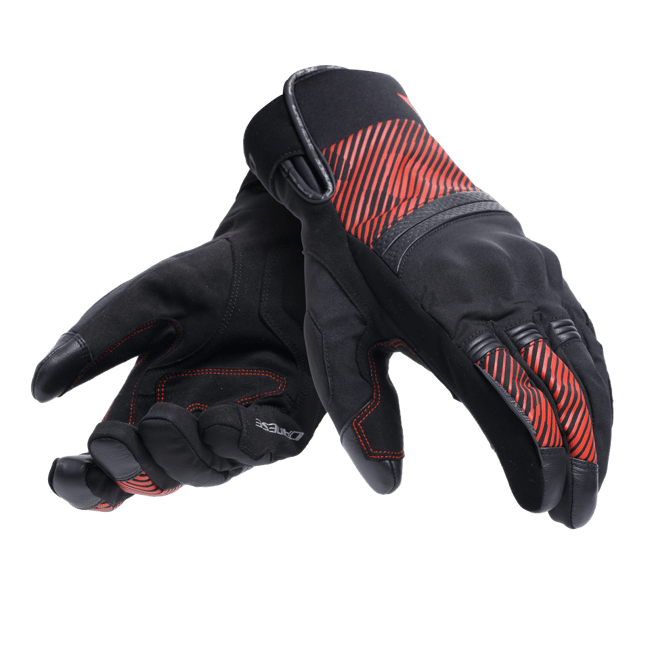 DAINESE ELD/FULMINE D-DRY GLOVES BLACK/REDDAINESE3 Mevsim Eldivenler