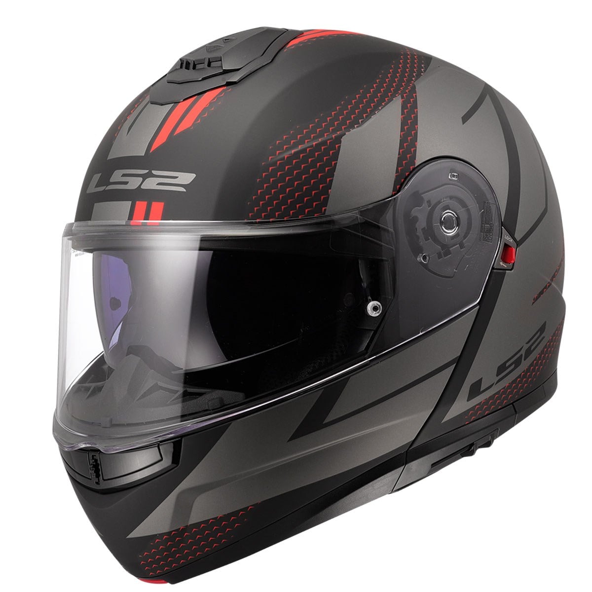 LS2 STROBE 2 CODE MAT SİYAH-GRİ KASKLS2Çene Açılır Kasklar