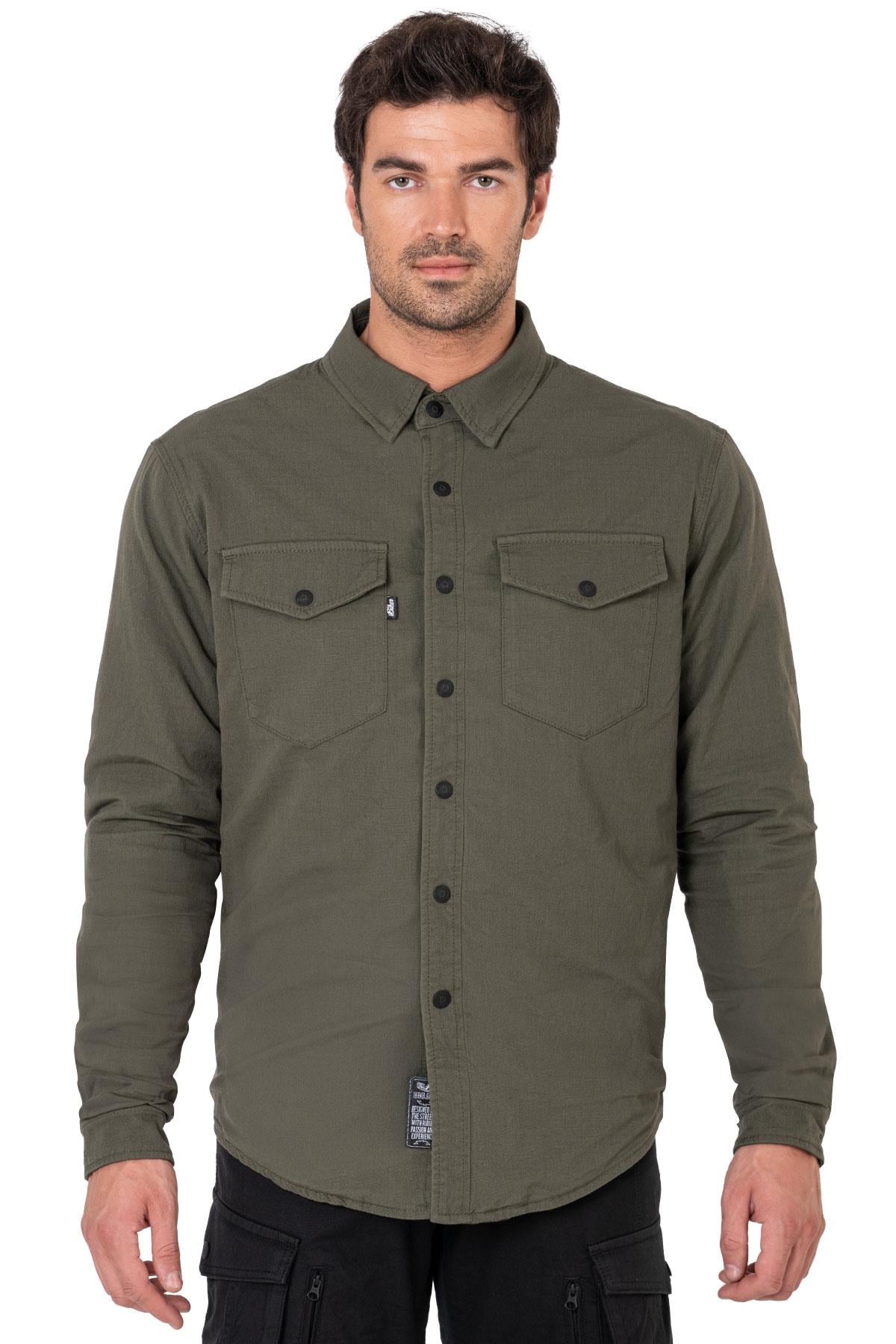 BJ EAGLE KHAKI KORUMALI MOTOSİKLET GÖMLEĞİTHE BİKER JEANSYazlık MontlarEagle Khaki Korumalı Motosiklet Gömleği | AA Sertifikalı | Hemen Satın AlEagle Khaki Korumalı Motosiklet Gömleği | AA Sertifikalı | Hemen Satın Al