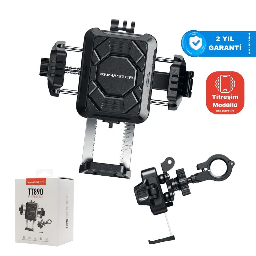 KNMASTER TT-890 TİTREŞİM ÖNLEYİCİLİ MOTOSİKLET TELEFON TUTUCUKNMASTERTelefon Tutucular